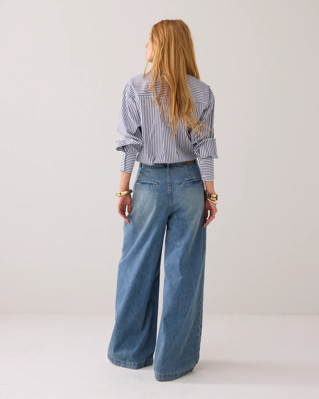 Ultra Wide Leg Jeans in Blue