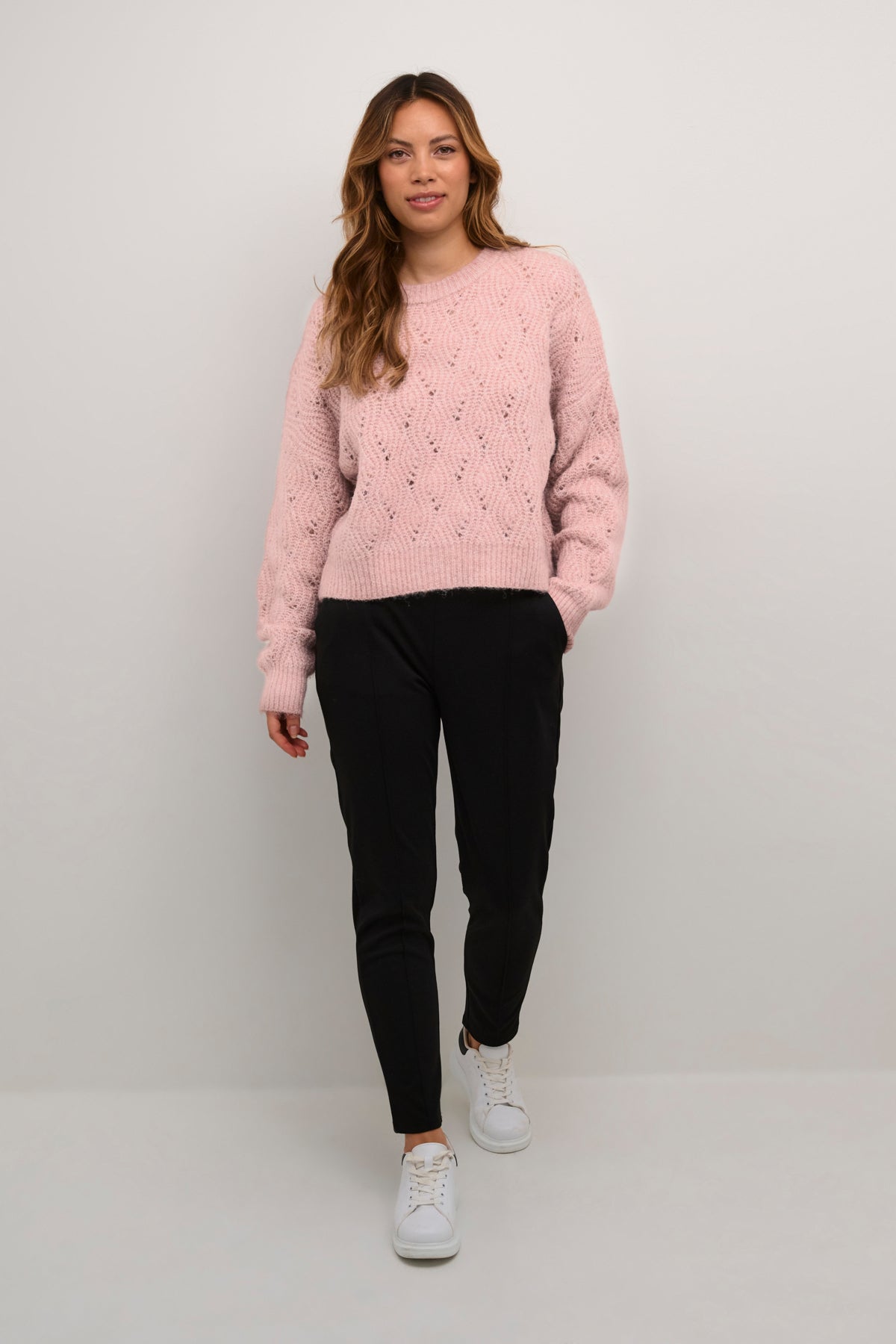 Kimmy Knit Pullover in Pale Mauve Mela