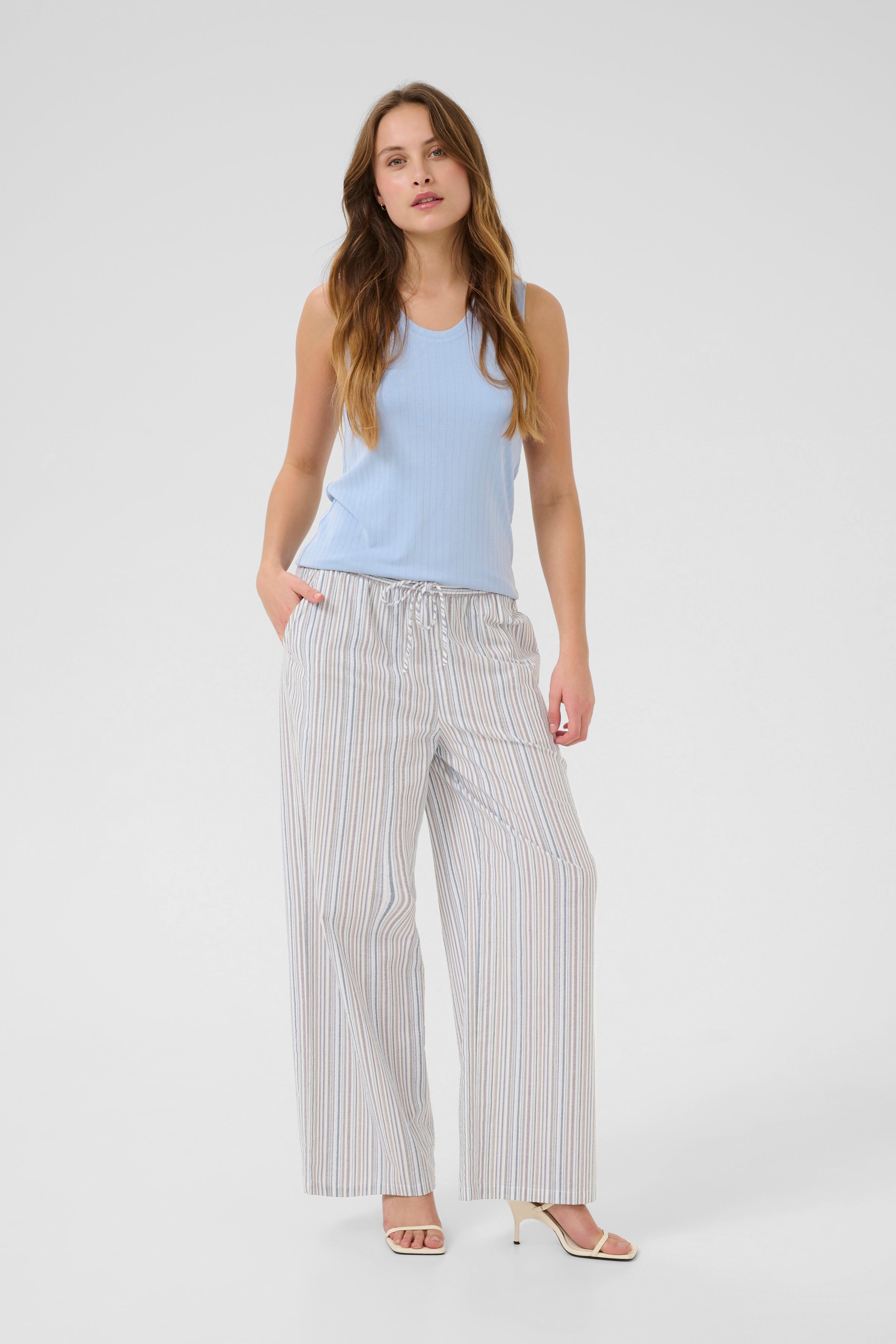 Twila Trouser in Blue Stripe