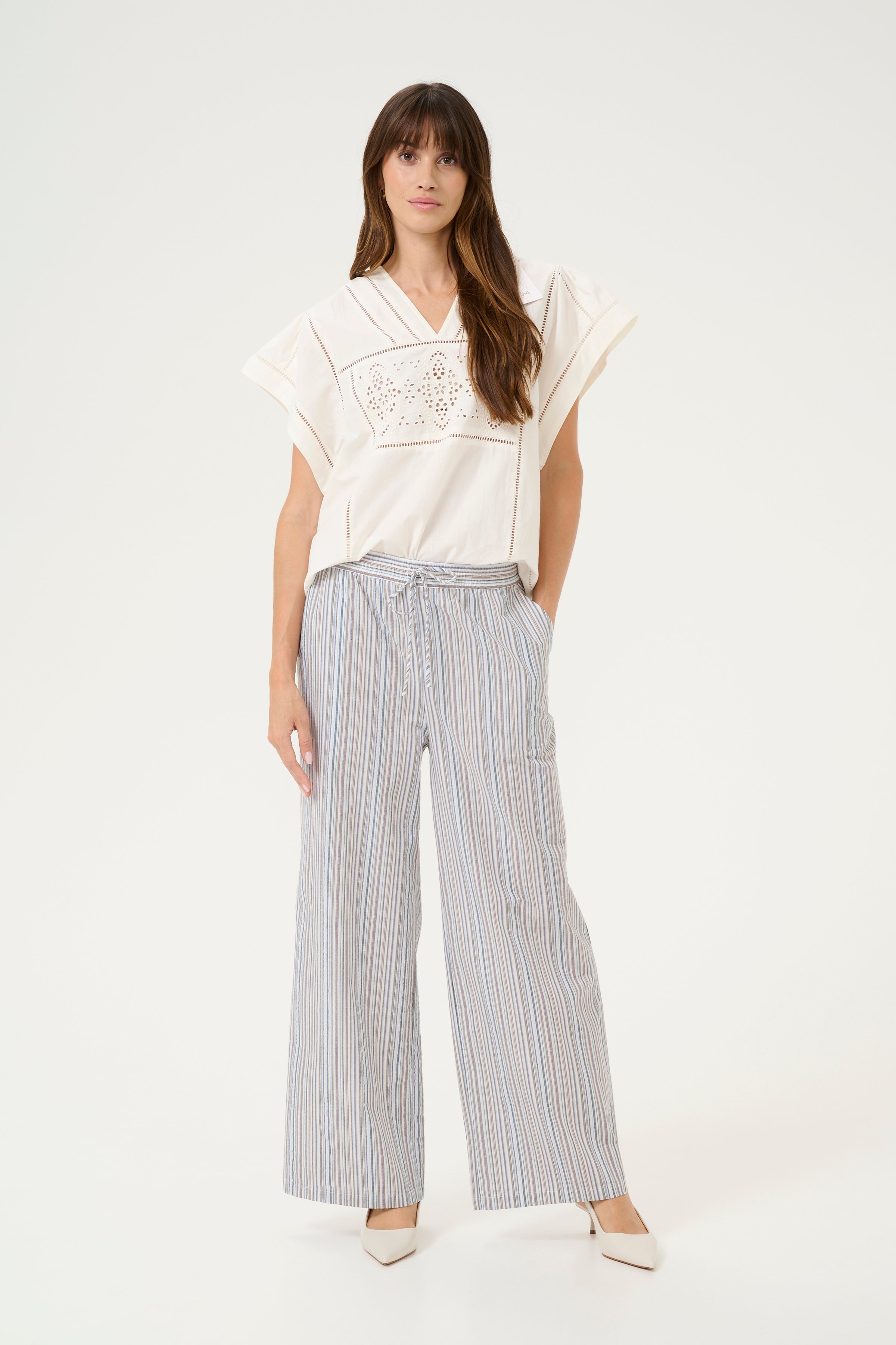 Twila Trouser in Blue Stripe