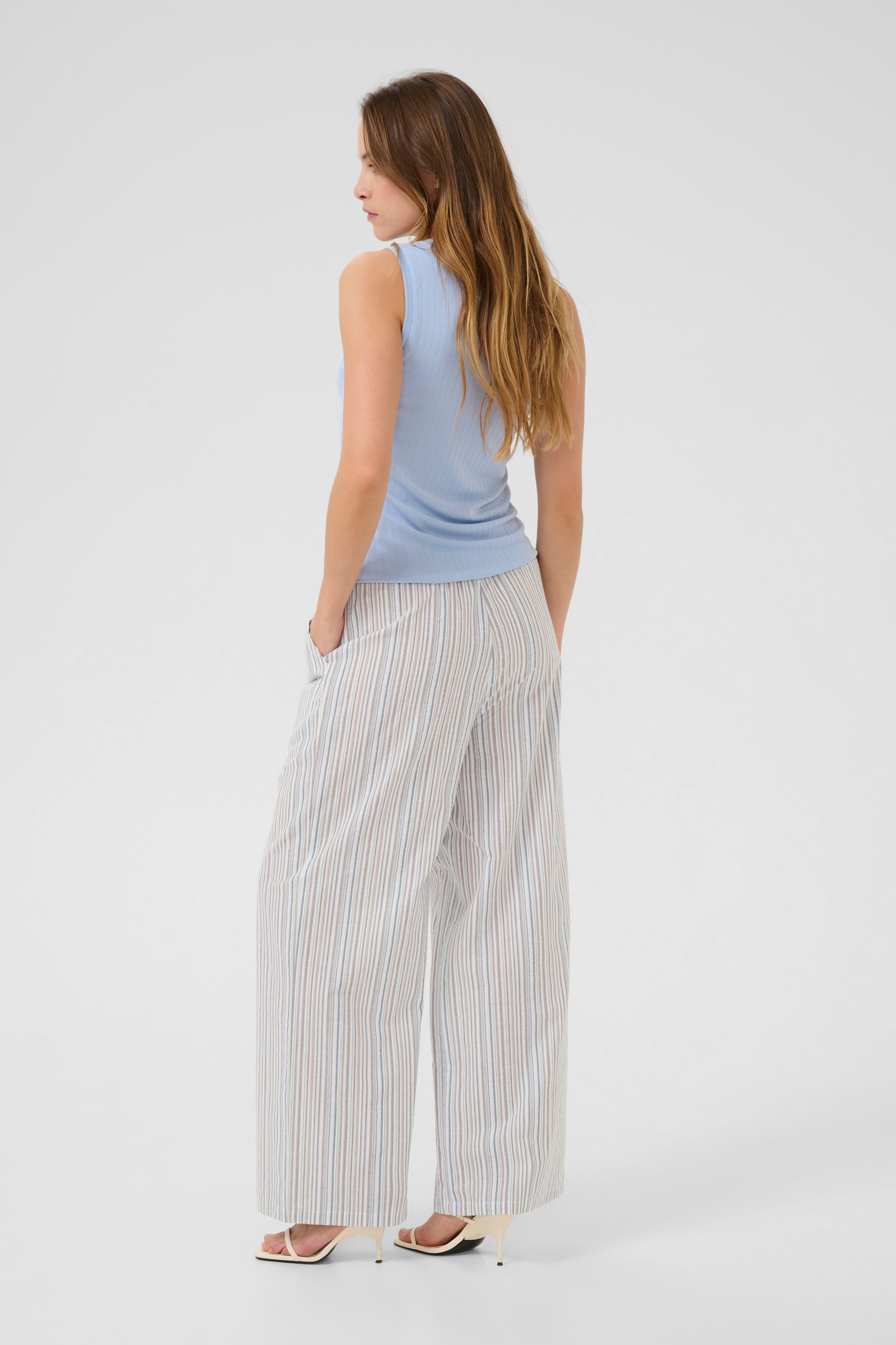 Twila Trouser in Blue Stripe