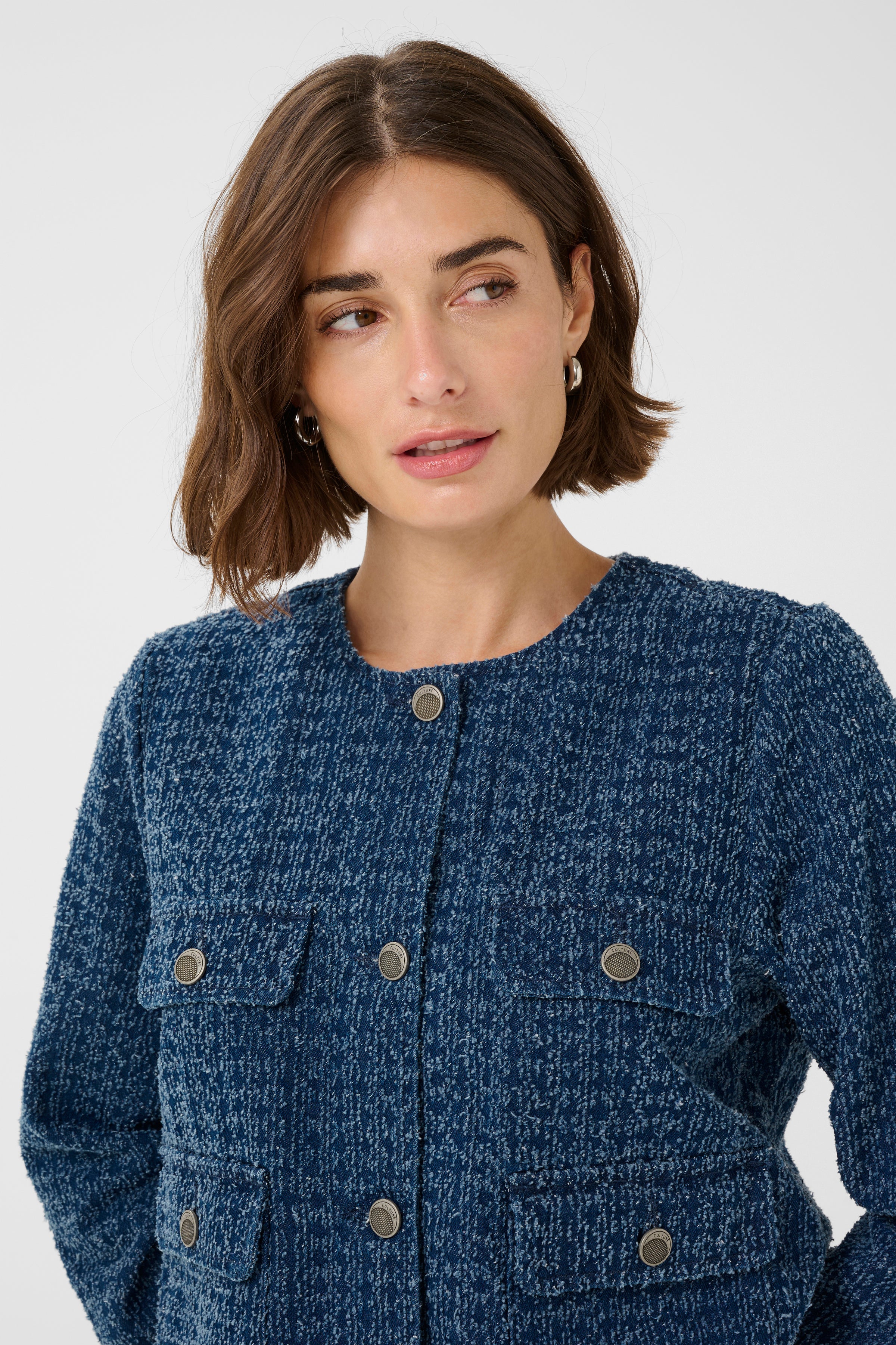 Constance Denim Jacket in Dark Blue Wash