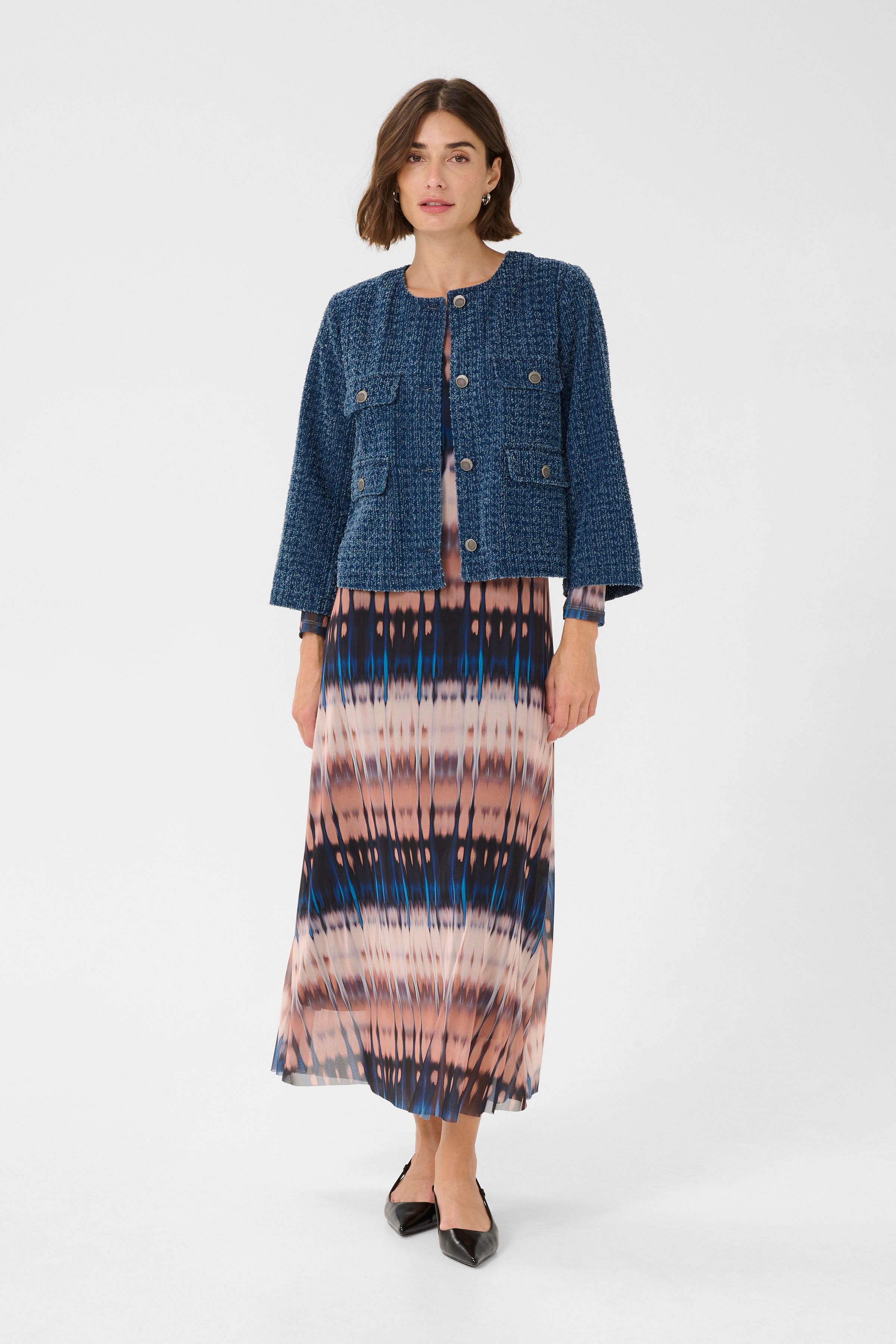 Constance Denim Jacket in Dark Blue Wash