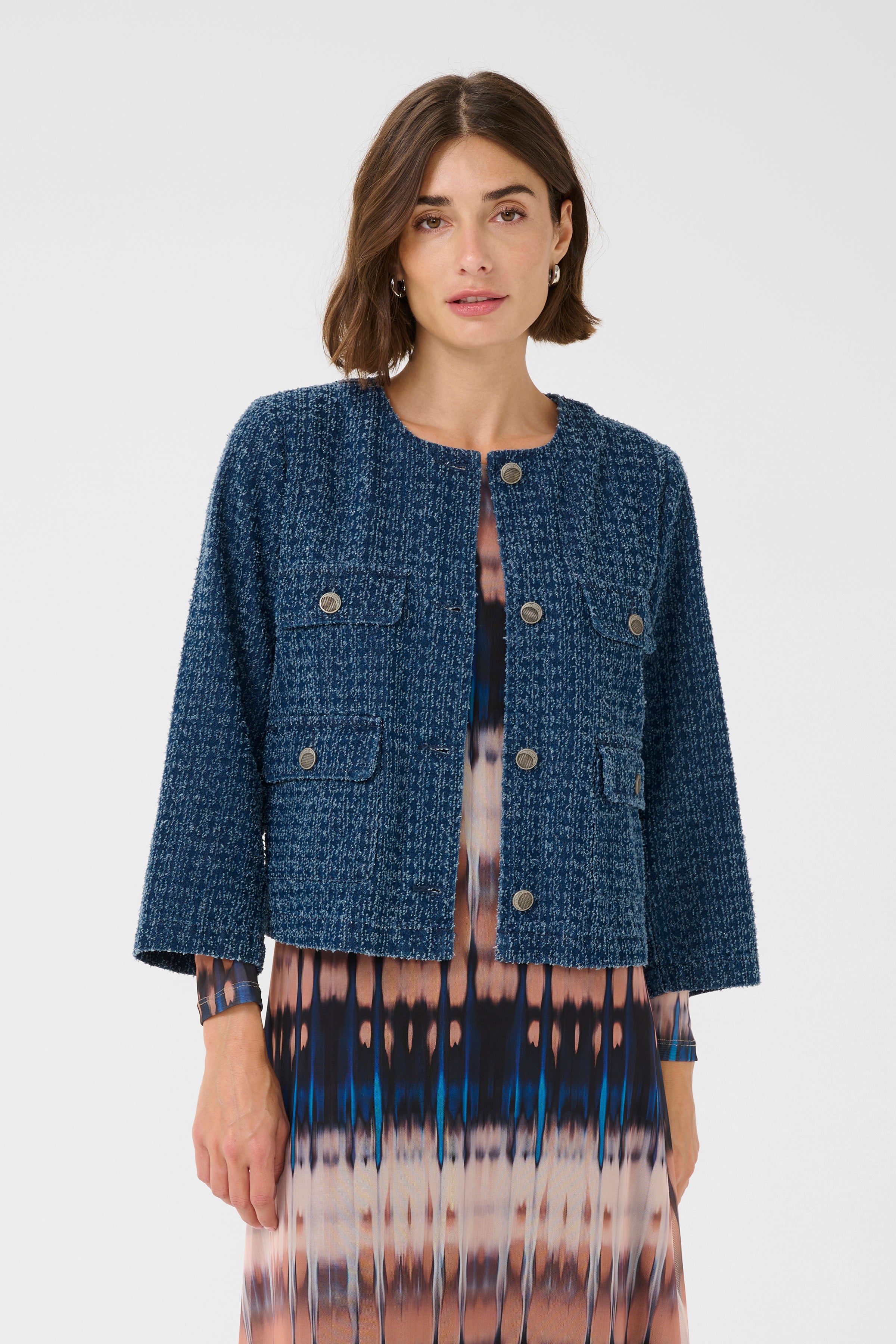Constance Denim Jacket in Dark Blue Wash