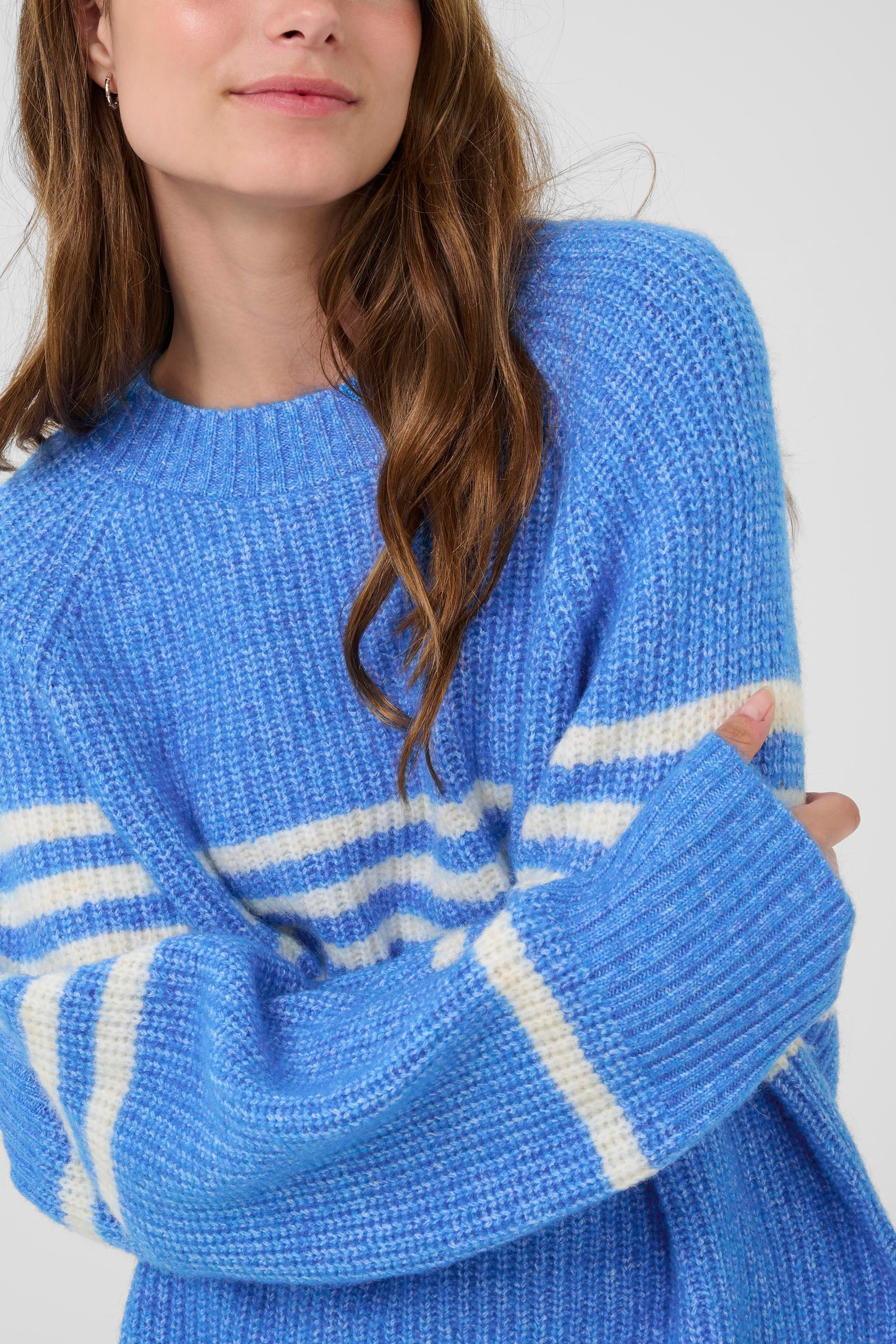 Nicky Kimmy Stripe Pullover in Blue/White