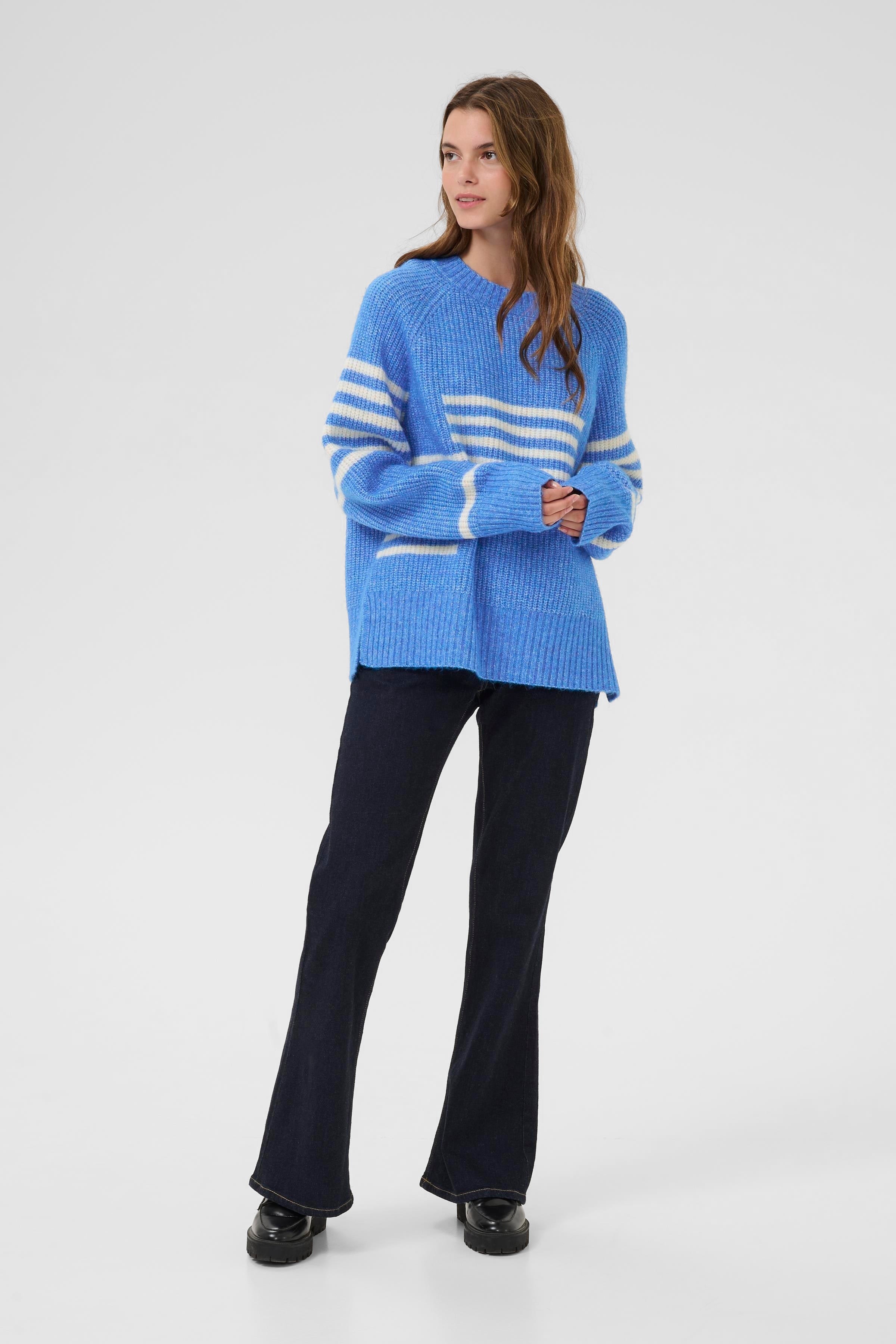Nicky Kimmy Stripe Pullover in Blue/White