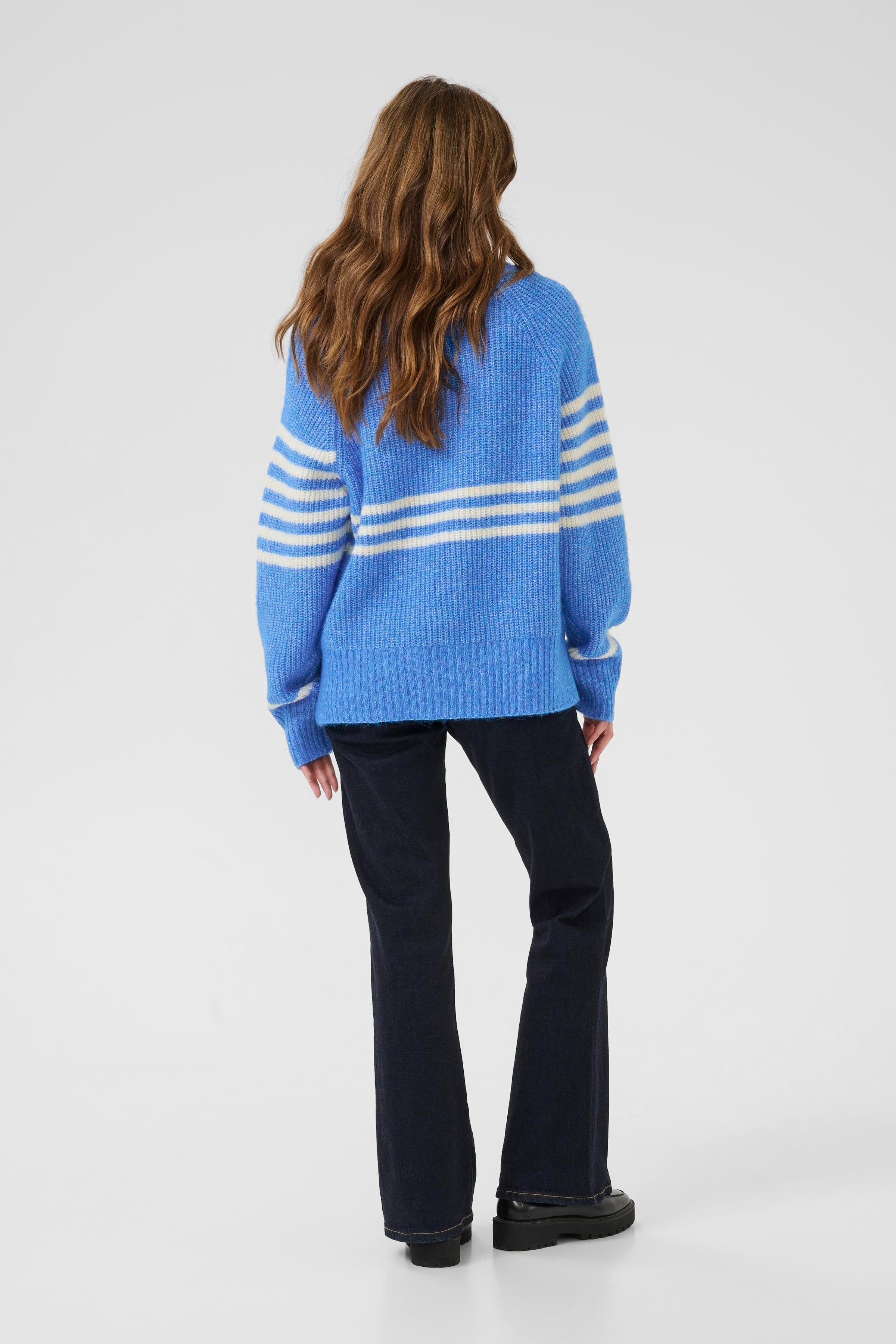 Nicky Kimmy Stripe Pullover in Blue/White