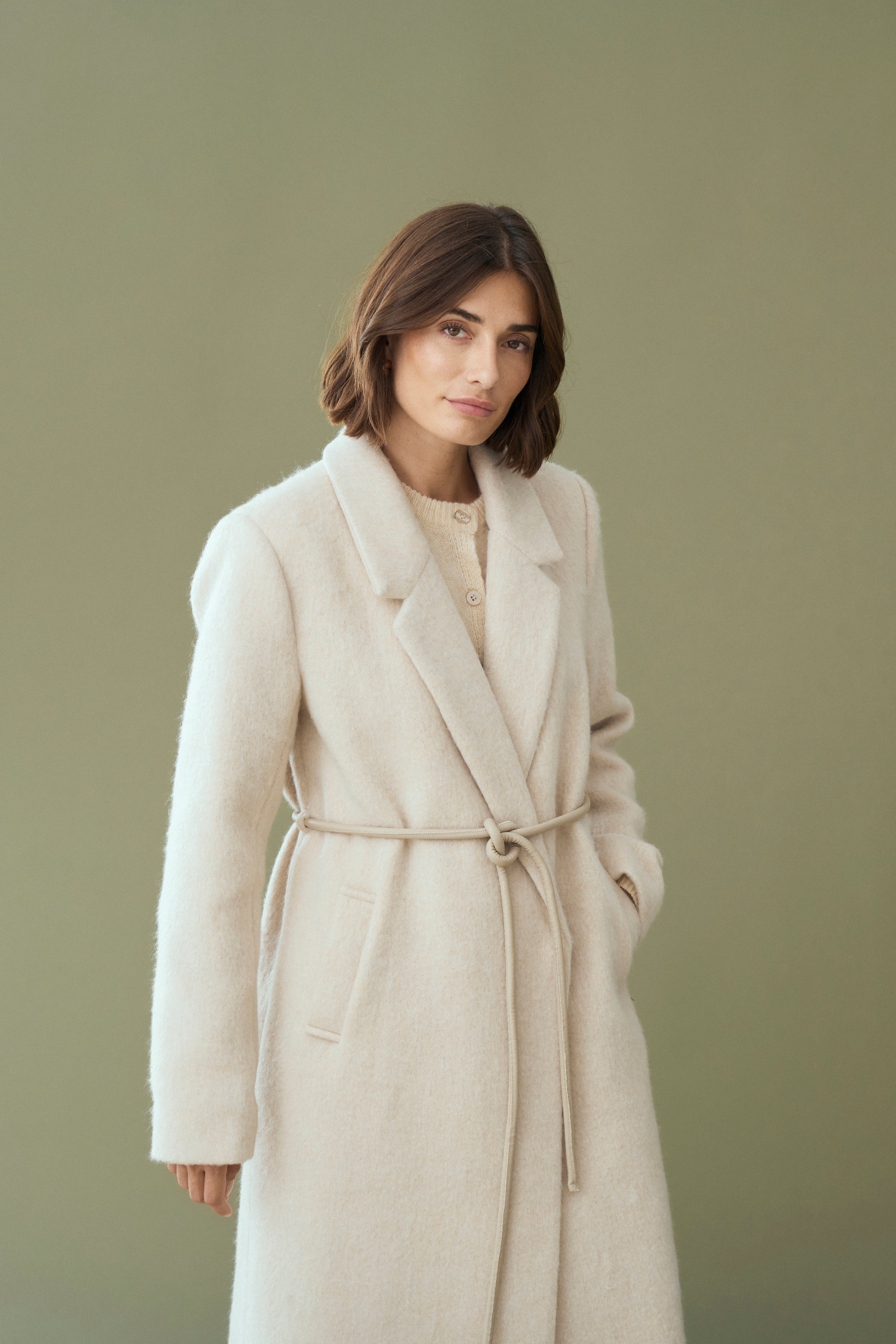 Belma Coat in Oyster Gray