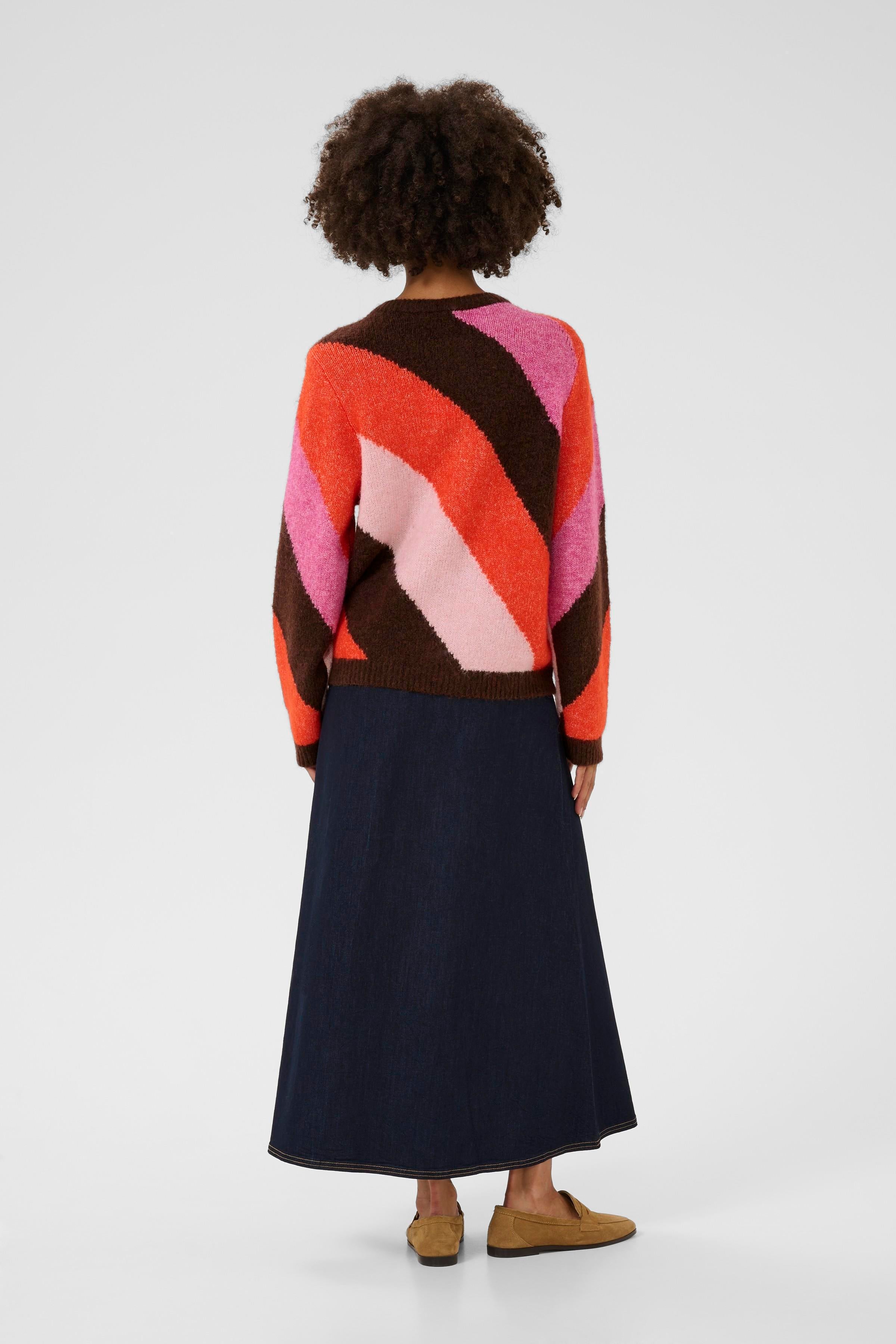 Diga Kimmy Cardigan in Brown/Pink