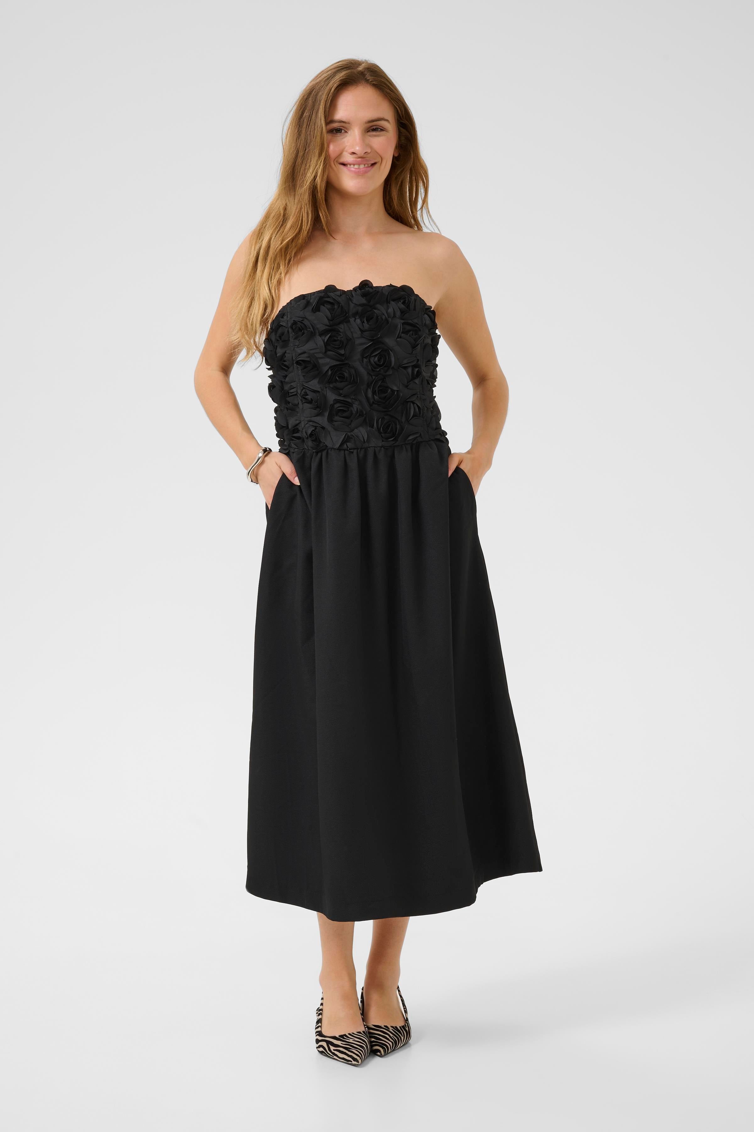 Cebrine Corset Dress in Black