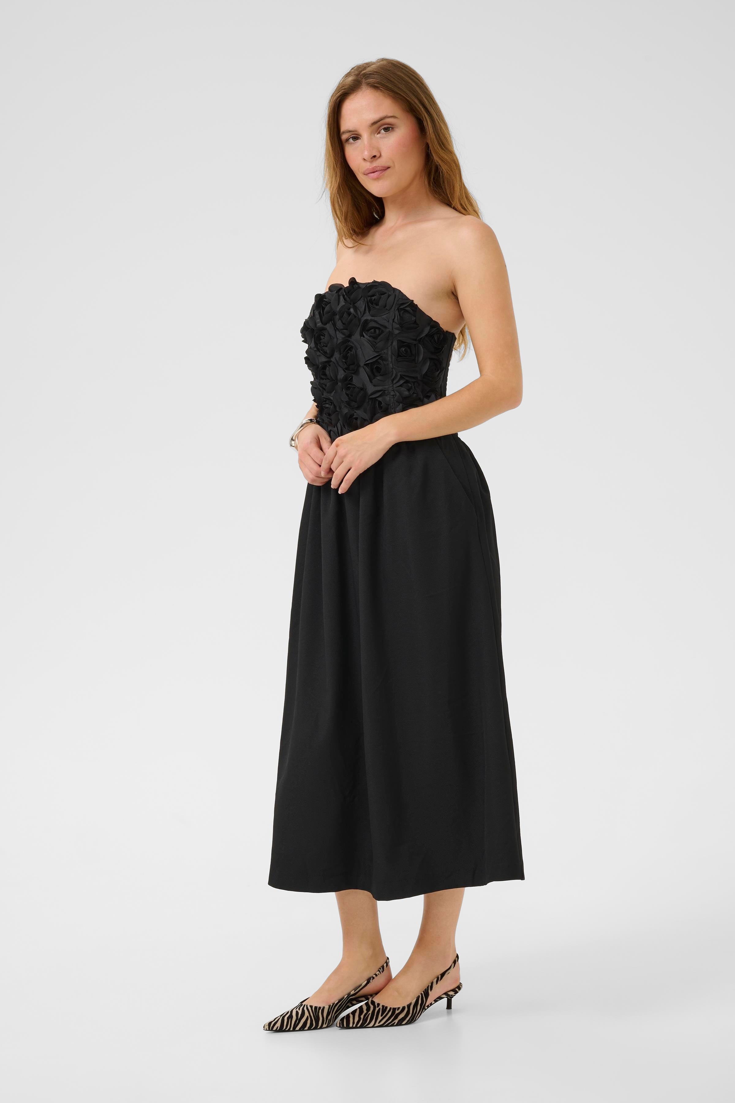 Cebrine Corset Dress in Black