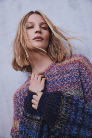 Natascha Pullover in Dark Multicoloured