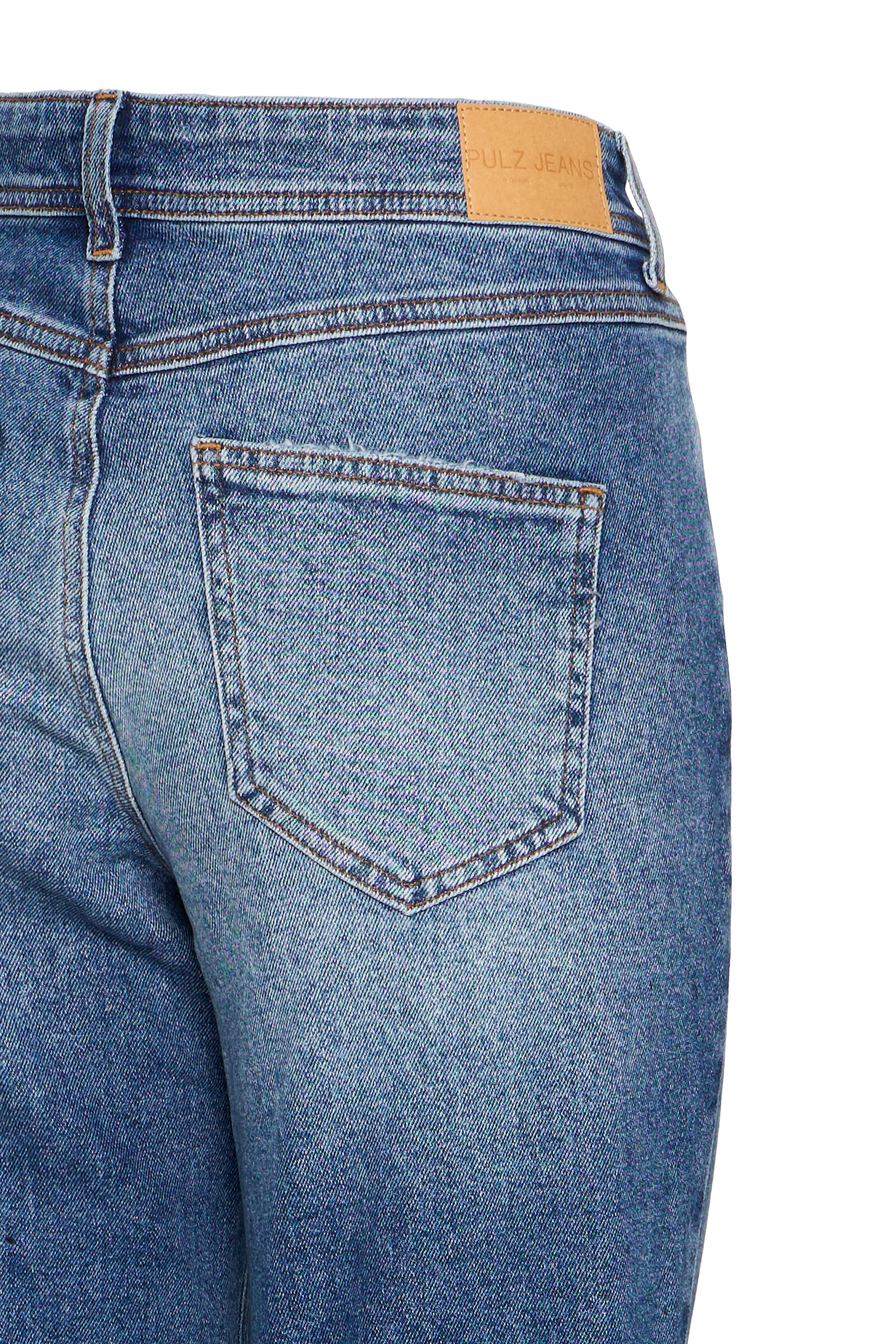 Fay Straight Leg Jeans in Medium Blue
