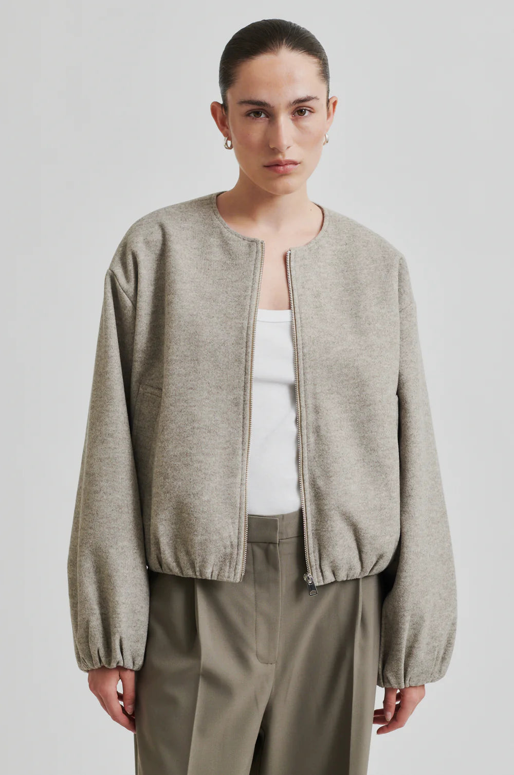 Dex Jacket in Beige Melange