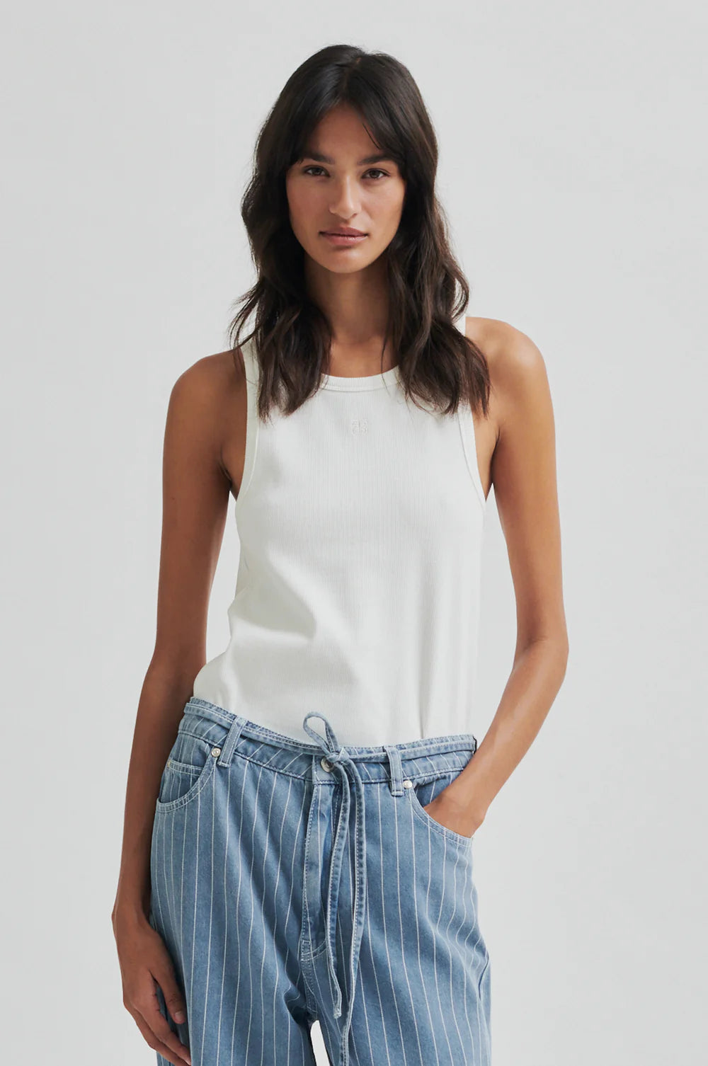 Gelina Tank Top in White