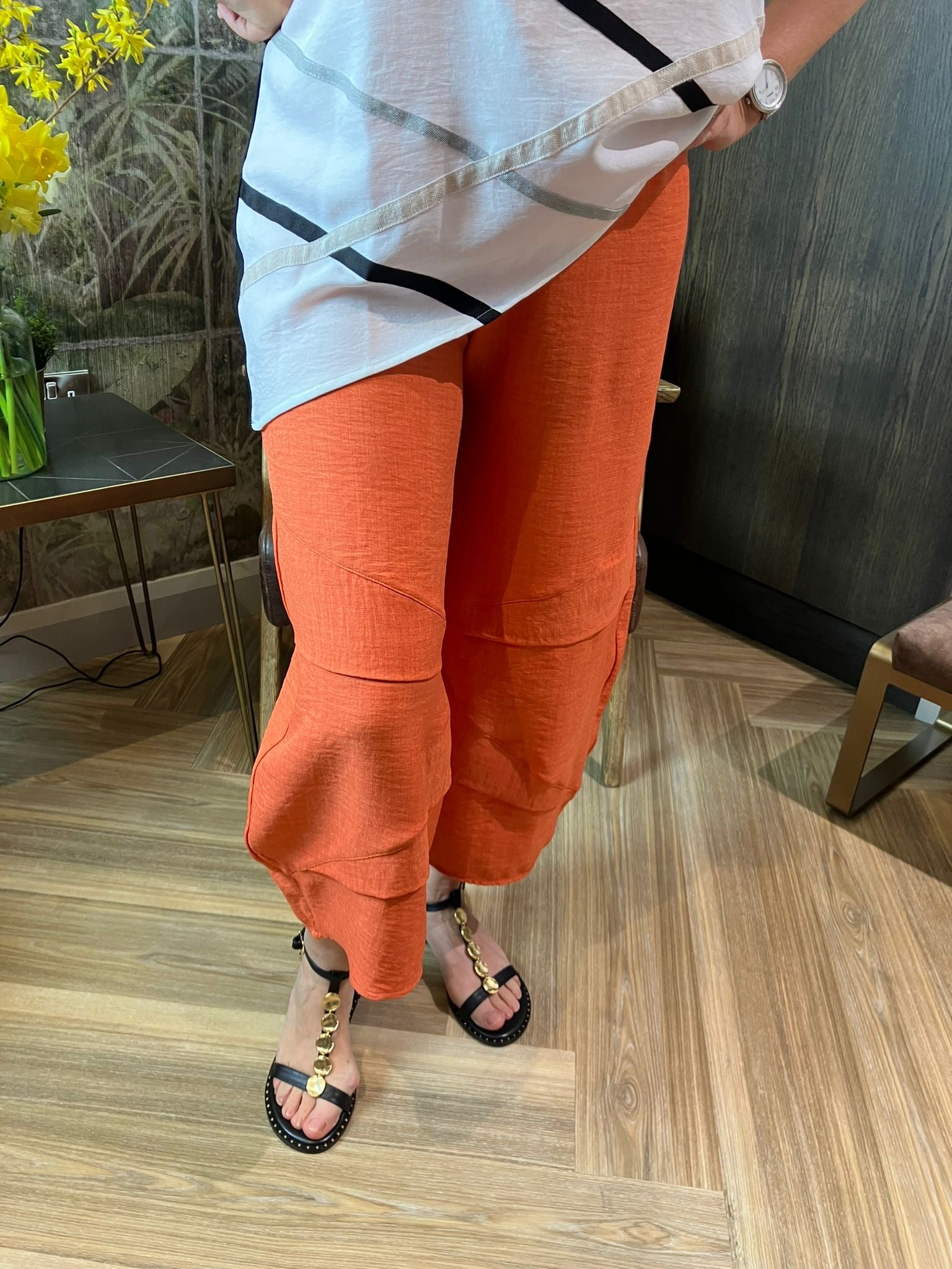 Relaxed Trouser in Orange