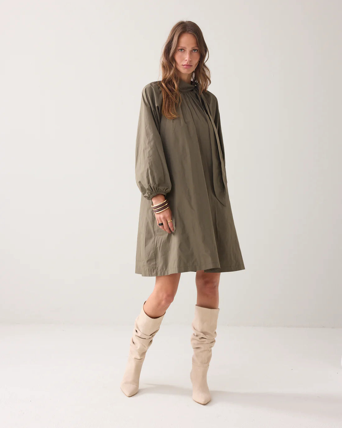 Taft Dress in Dark Camo
