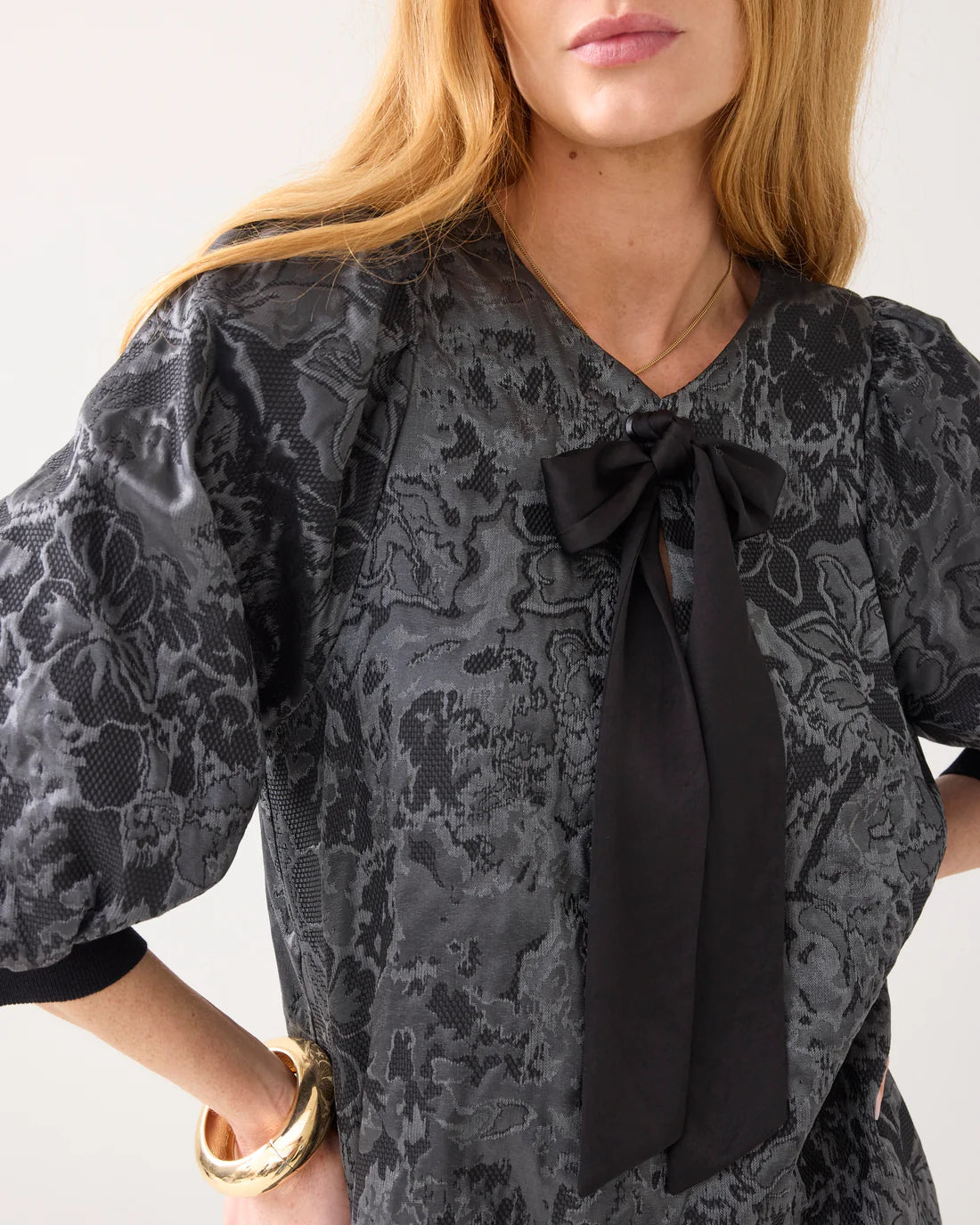 Jacquard Dress in Black