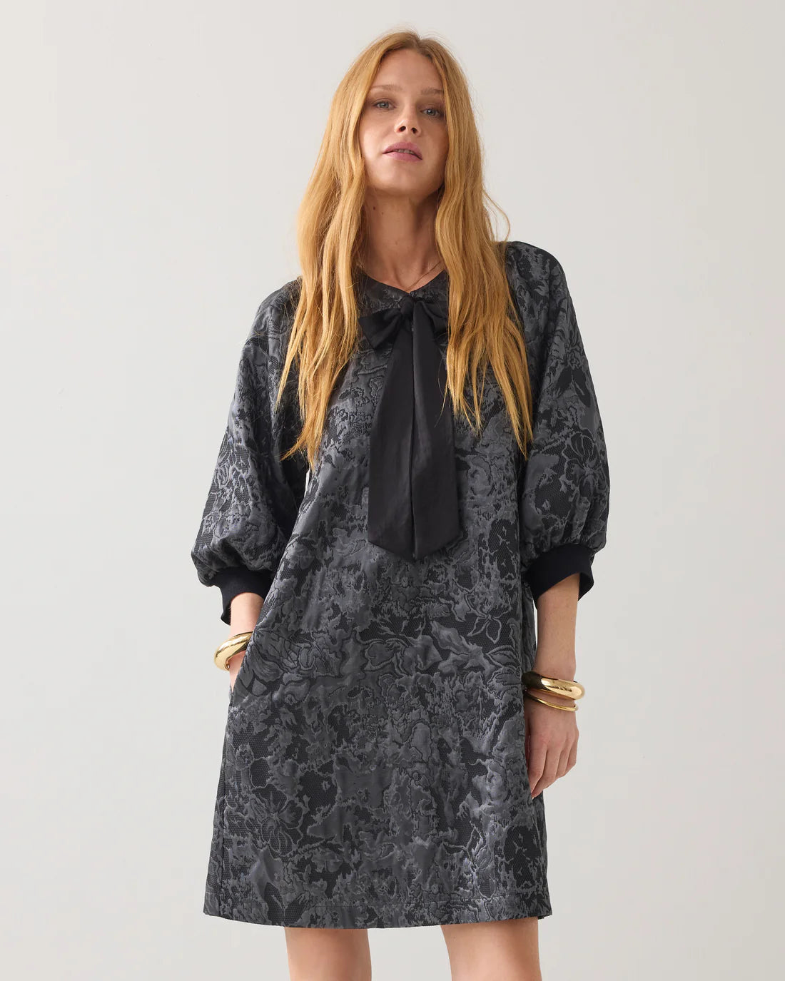 Jacquard Dress in Black