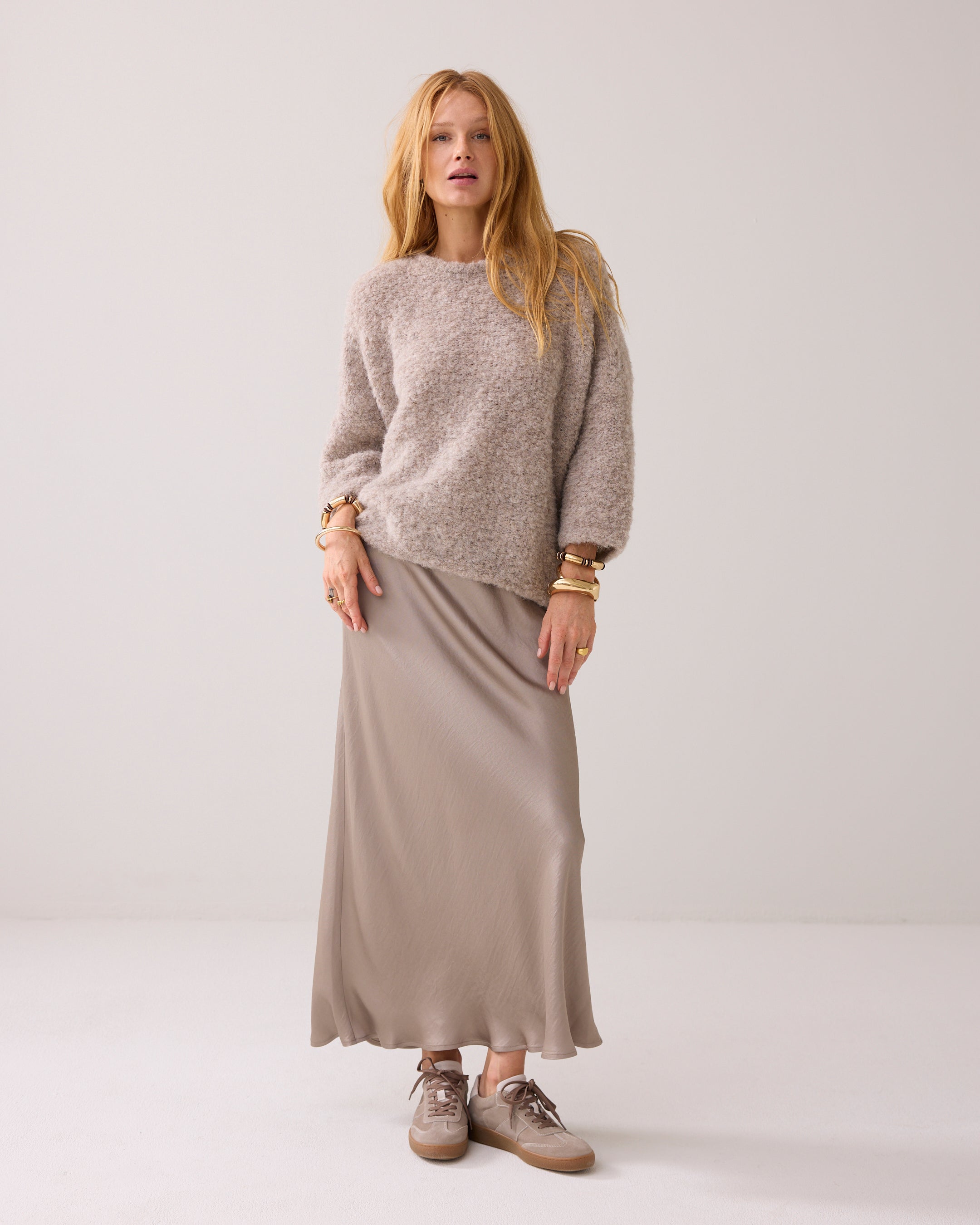Heavy Silky Touch Skirt in Funghi