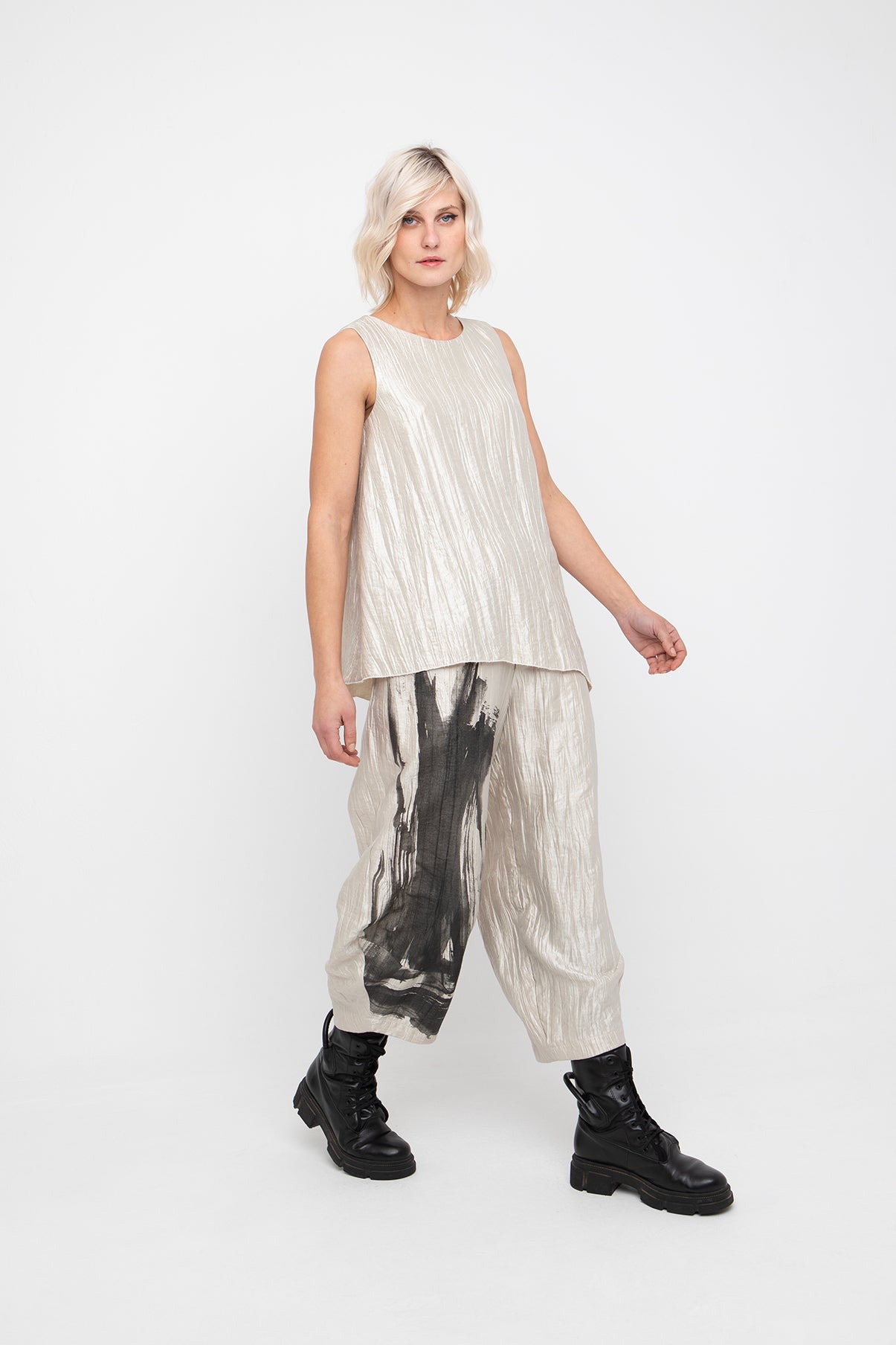 Asymmetric Vest in Ivory