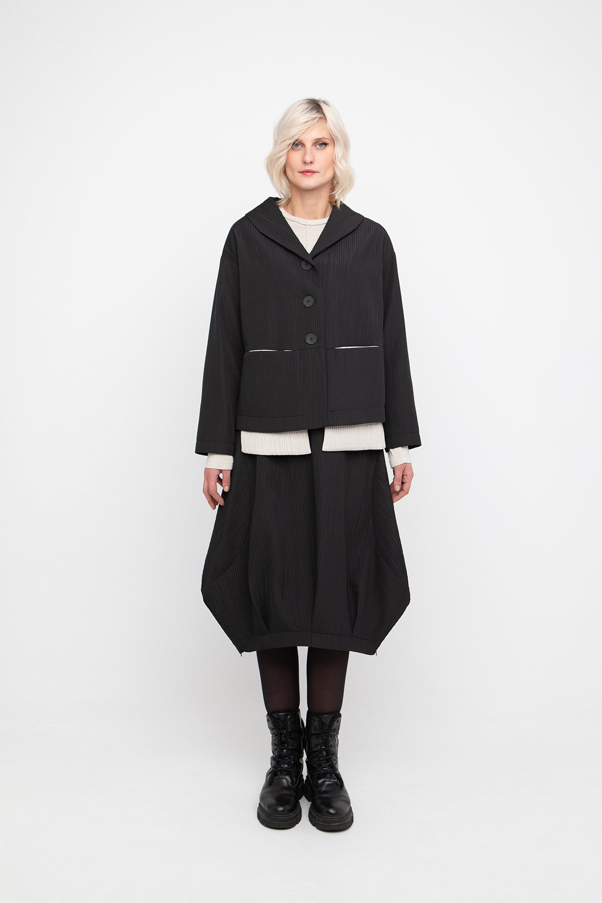Textured Skirt in Black