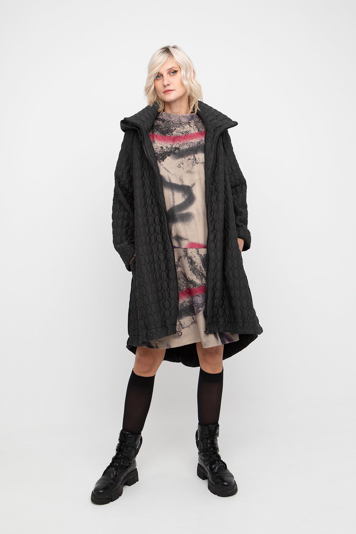 Hooded Coat in Black