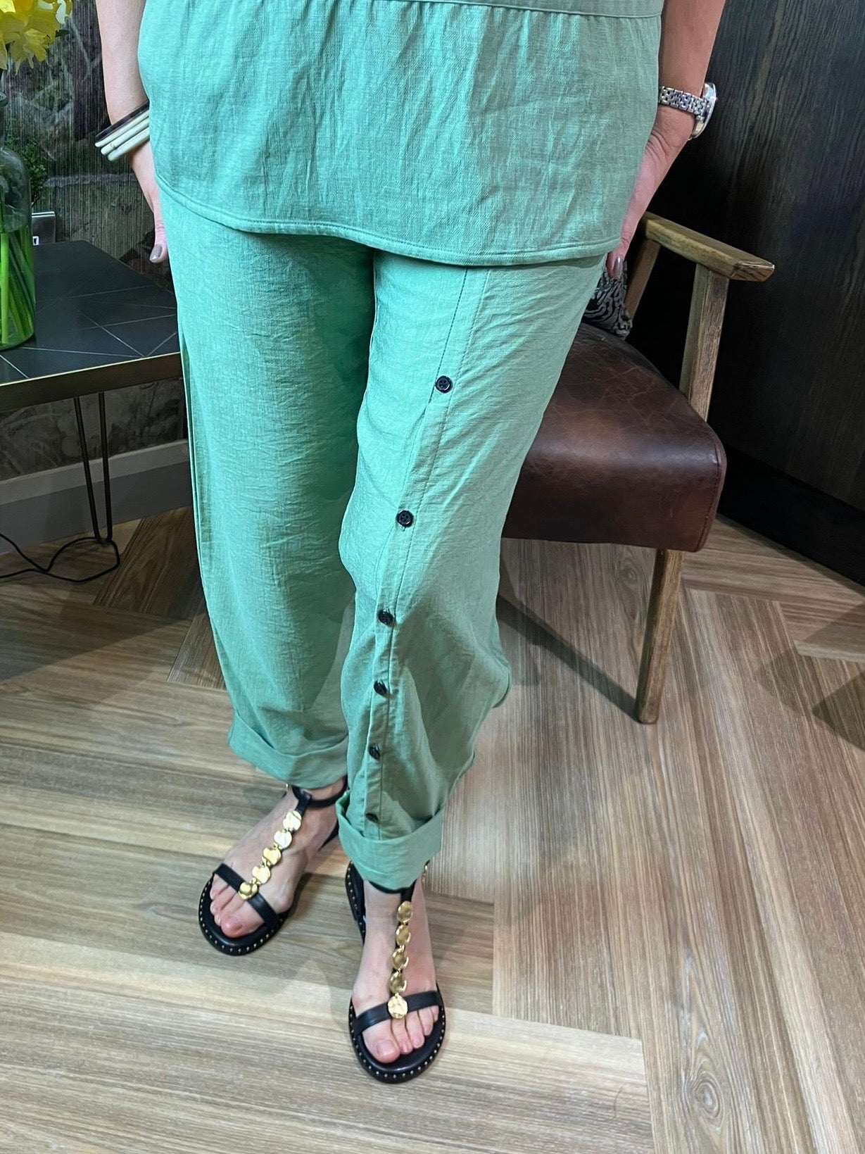 Relaxed Trouser in Mint