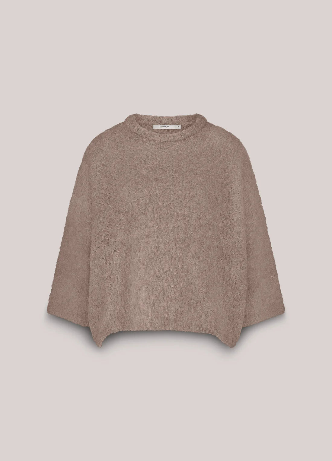 Soft Boucle Knit Sweater in Funghi