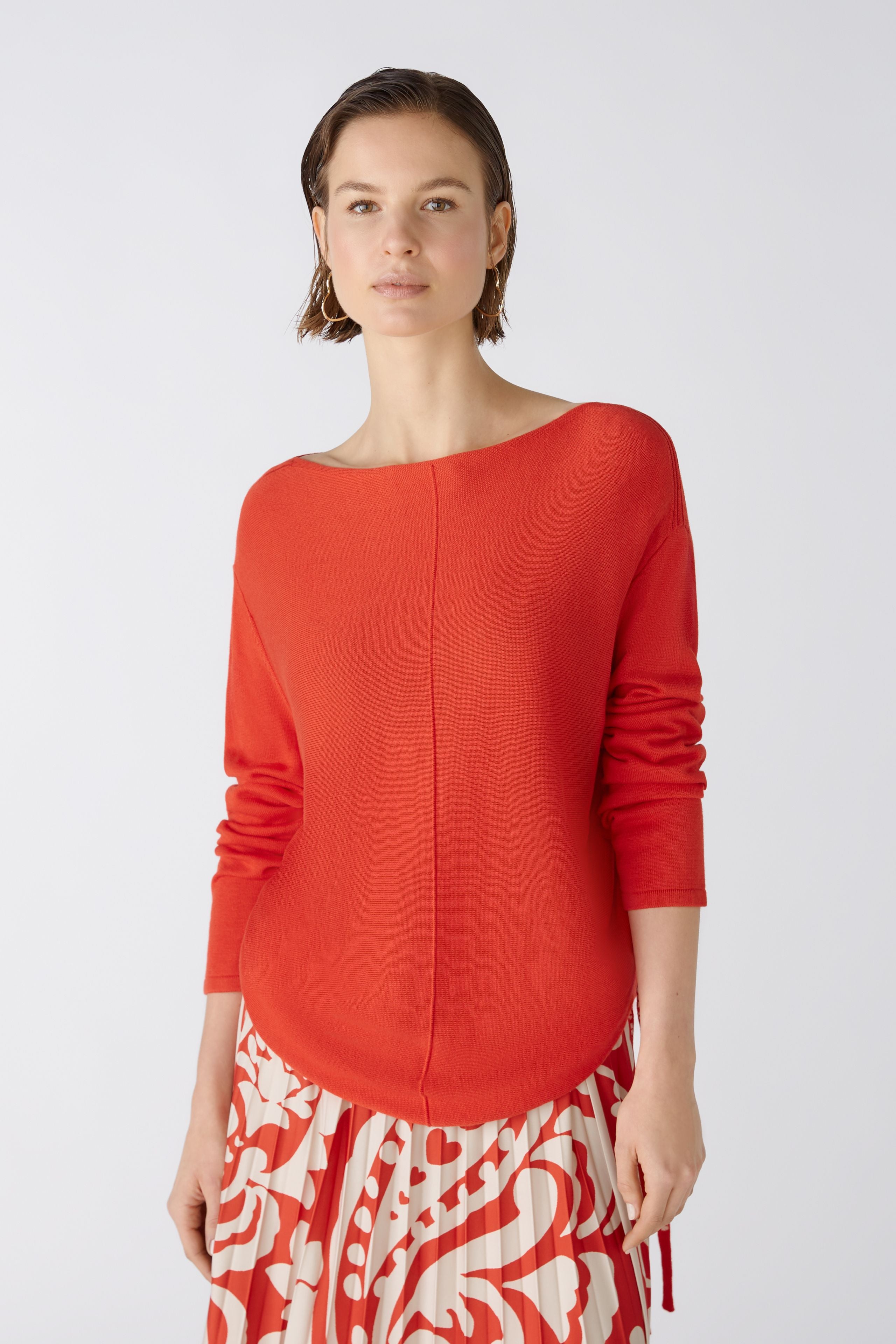 Jumper with Side Toggle in Aura Orange