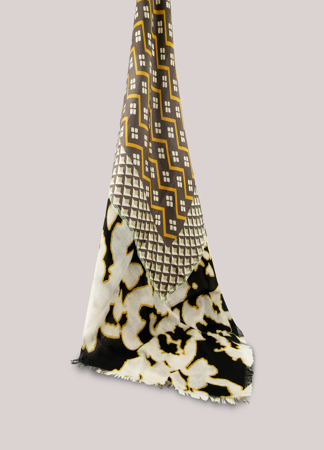Satin Square Scarf in Dark Camo