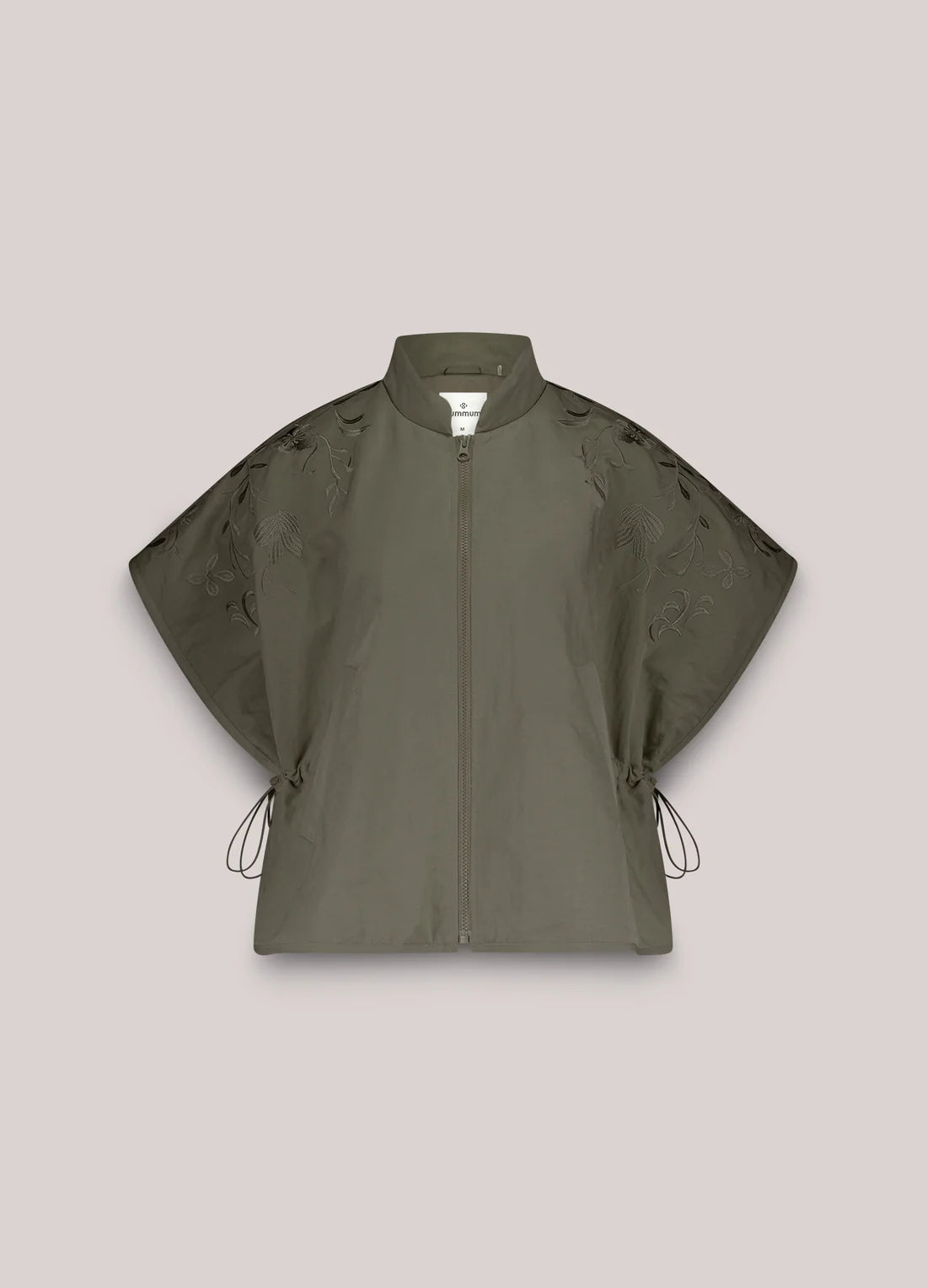 Padded Gilet with Embroidery in Dark Camo