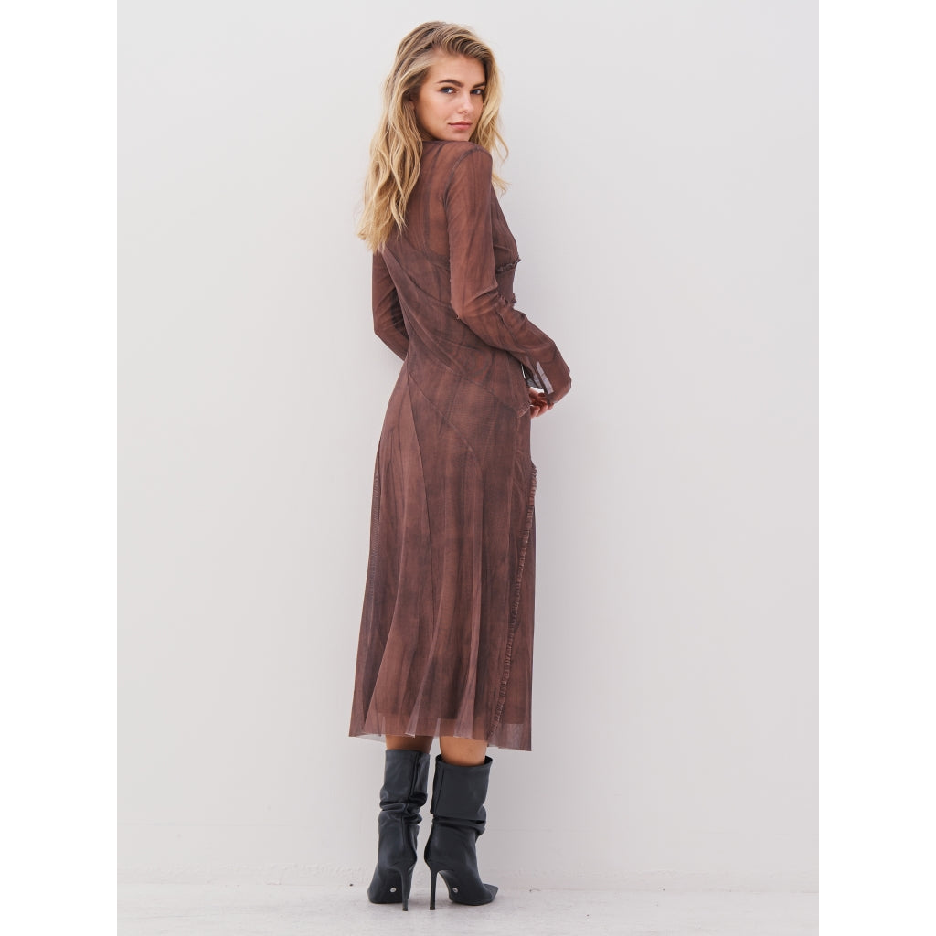 Agna Dress in Brown Mix