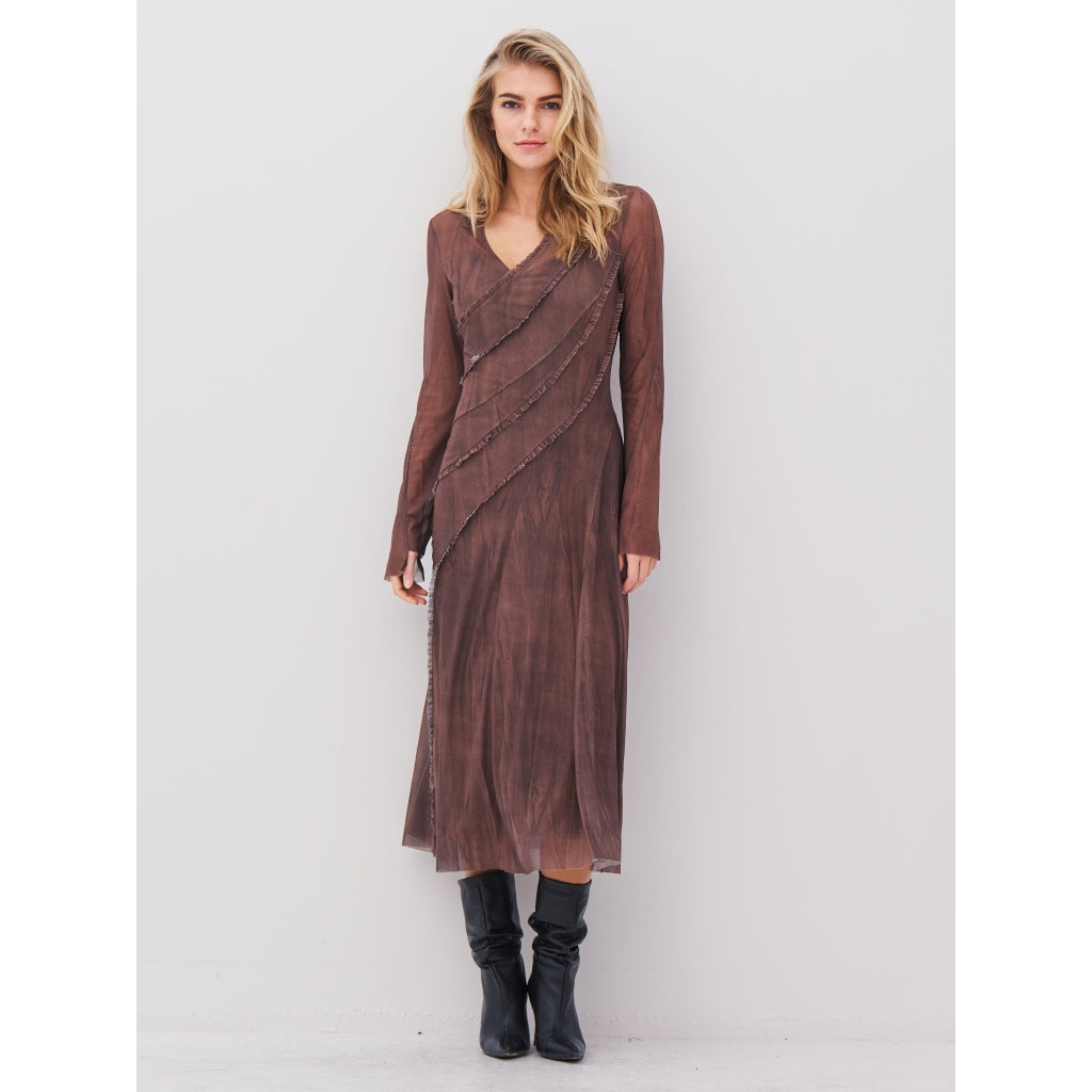 Agna Dress in Brown Mix