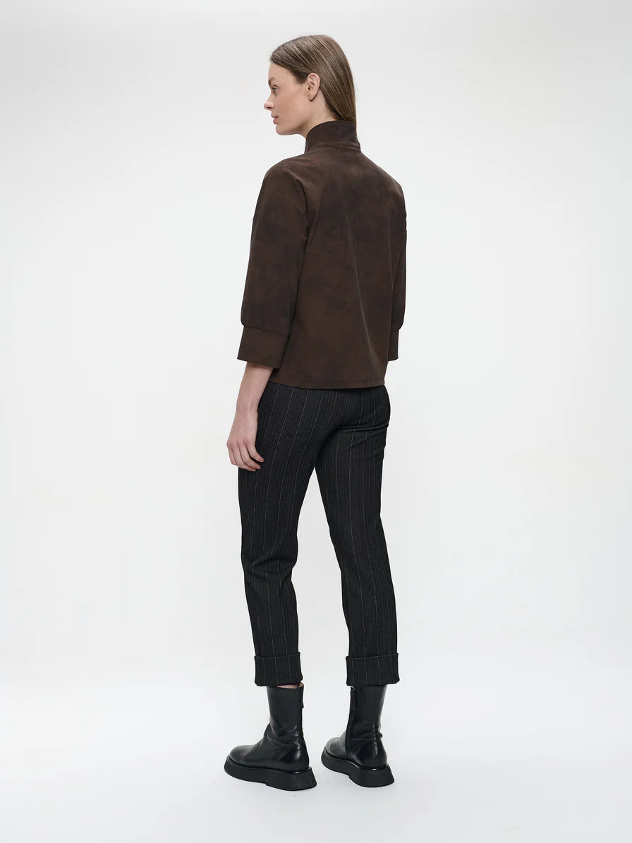 Angelika Jersey Top in Brown