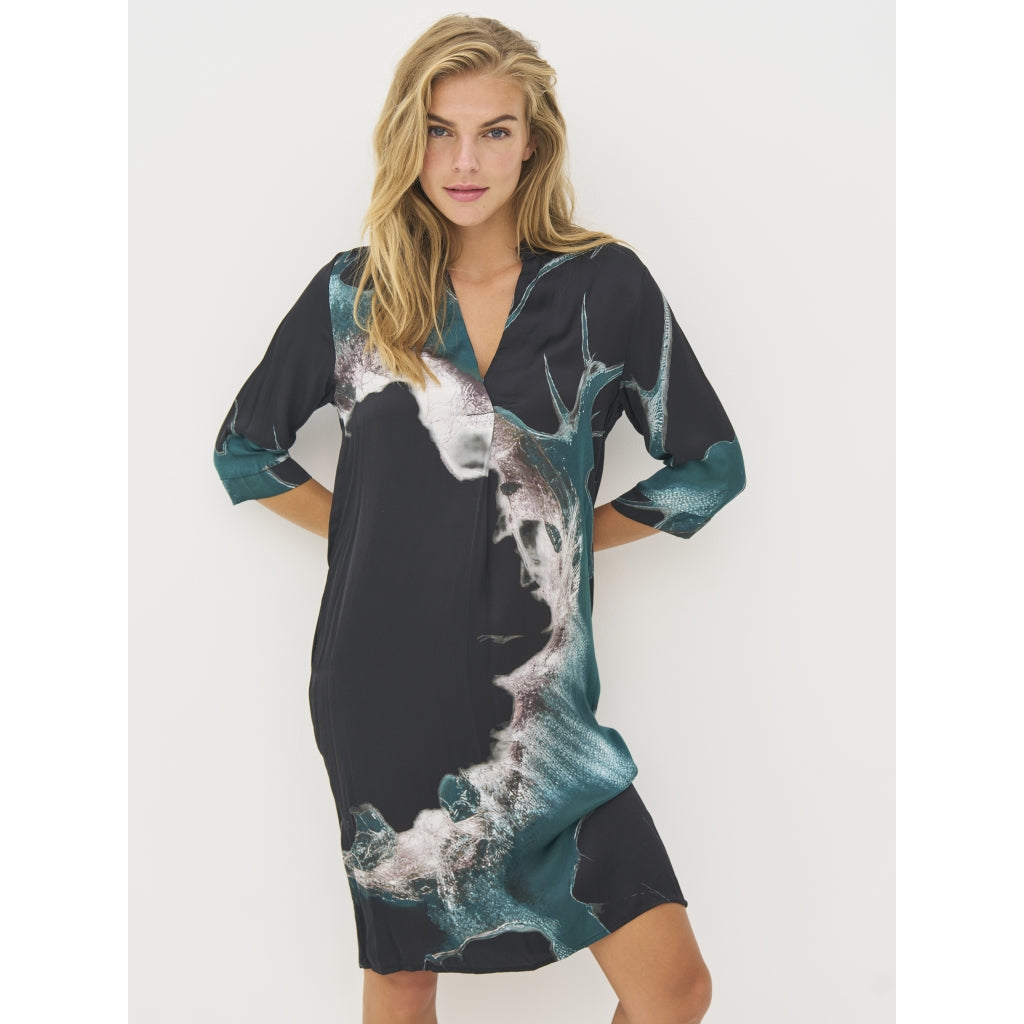 Babeth Tunic in Petrol Green Mix