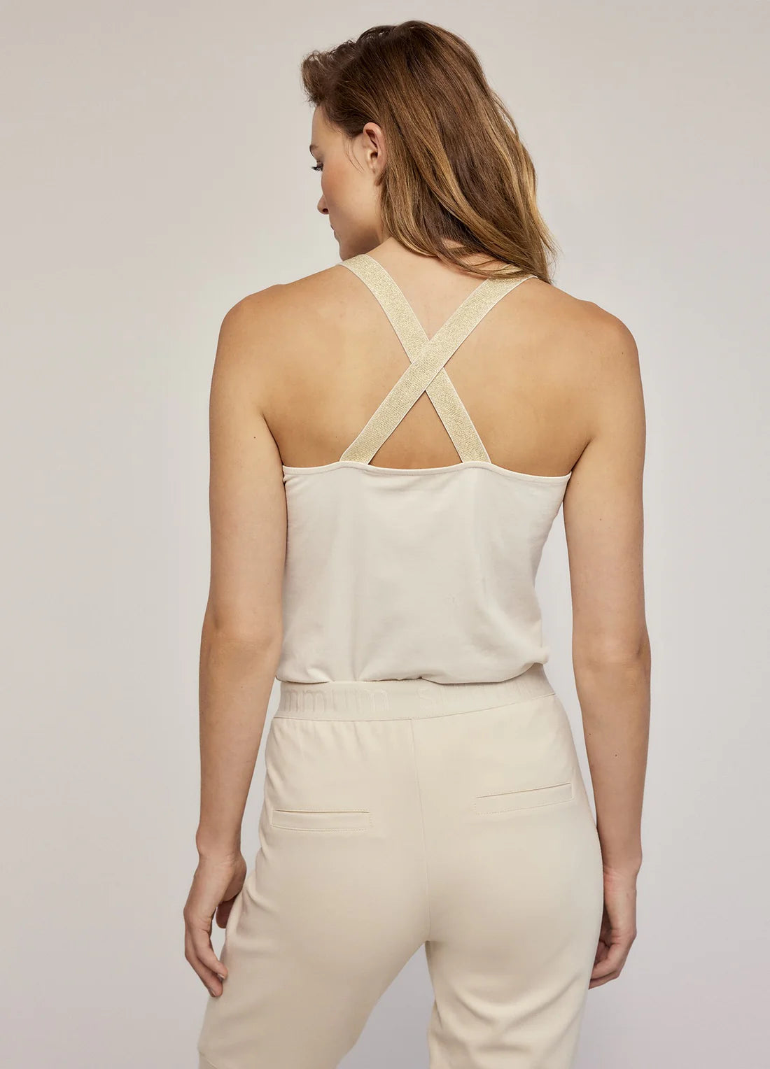 Crossband Top in Ivory