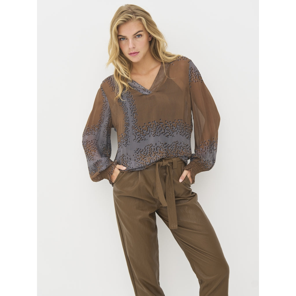 Bianca Blouse in Dark Earth Mix