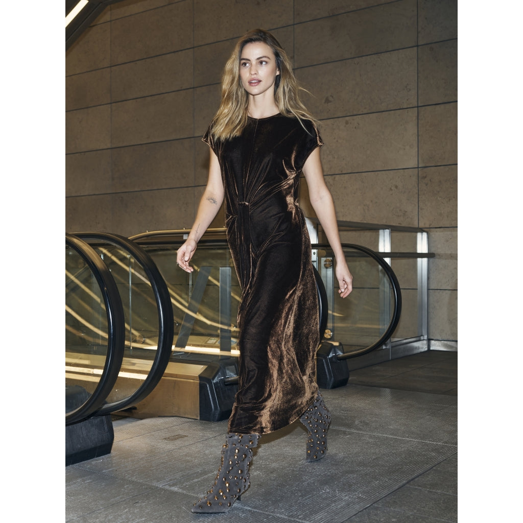 Bille Dress in Dark Earth