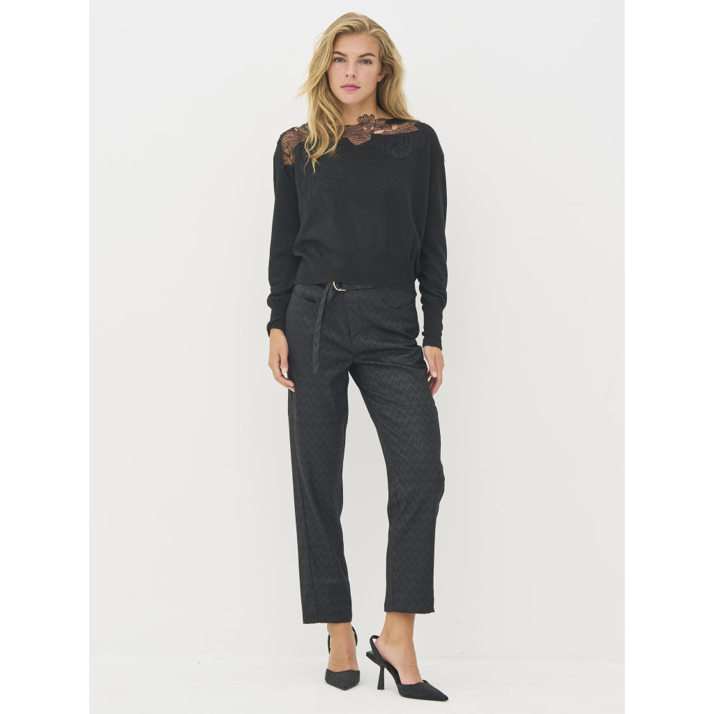 Bobbi Knit Blouse in Black