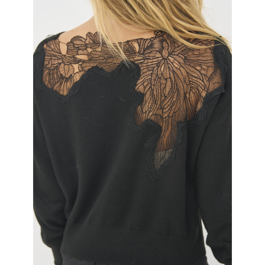 Bobbi Knit Blouse in Black