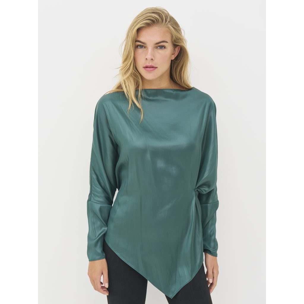 Boel Blouse in Petrol Green