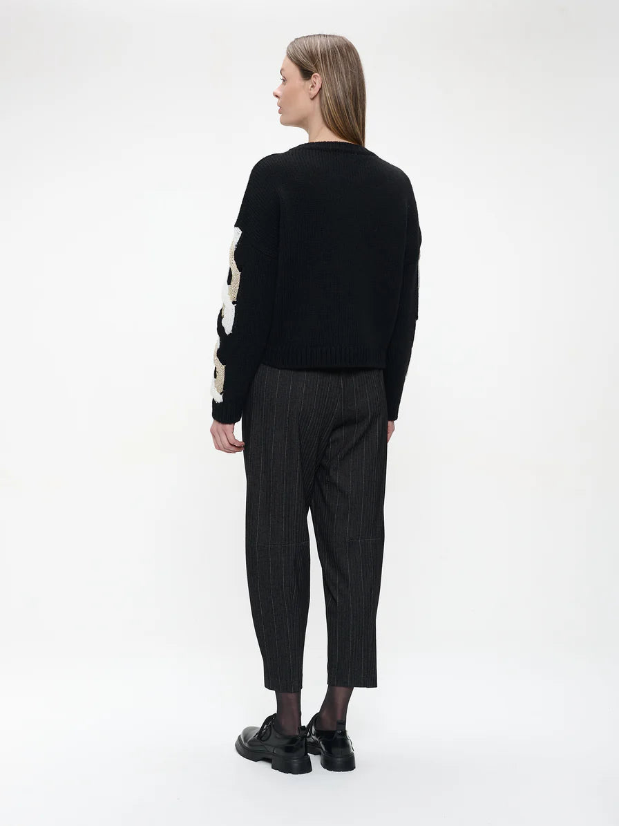 Bortolo Elastane Trouser in Black