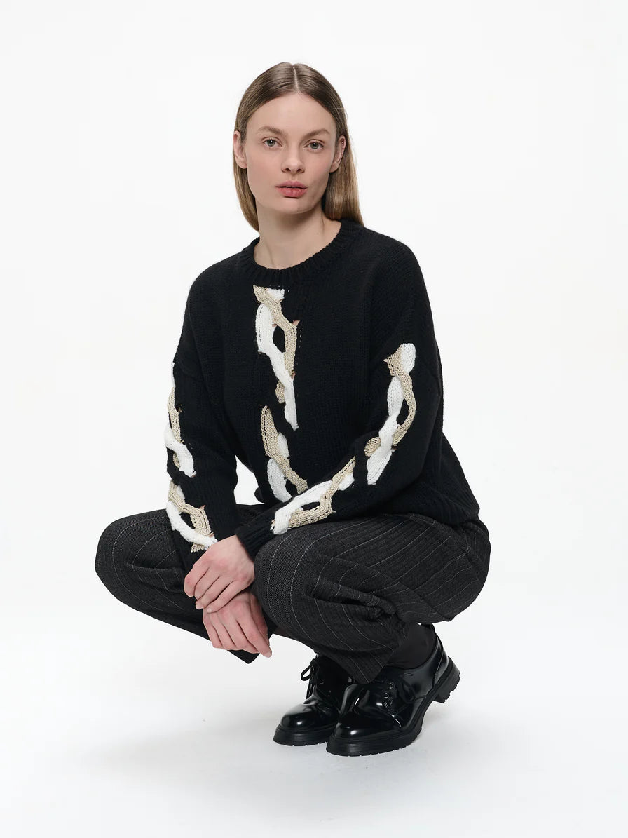 Bortolo Elastane Trouser in Black