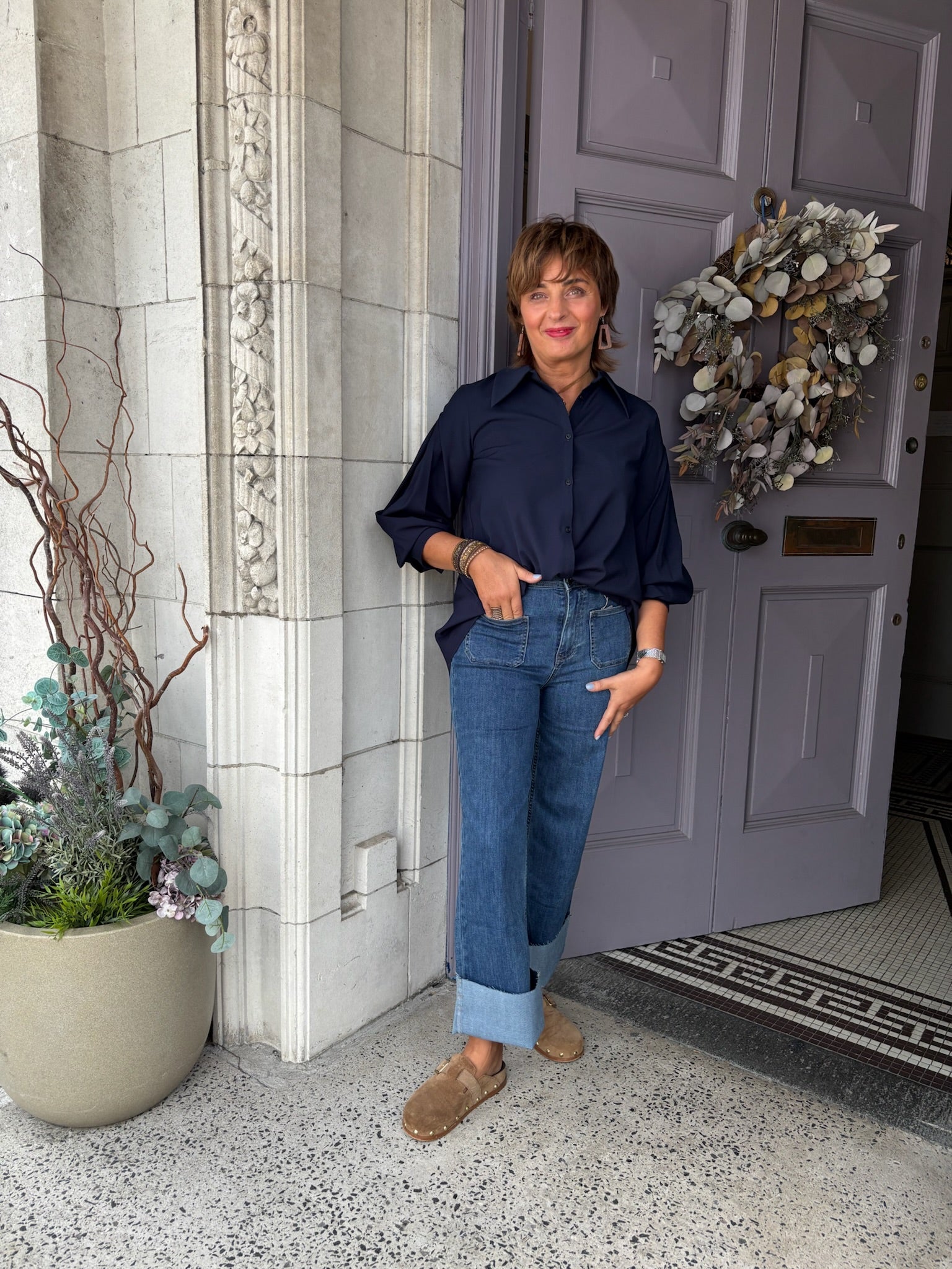Konbasi Shirt in Dark Blue
