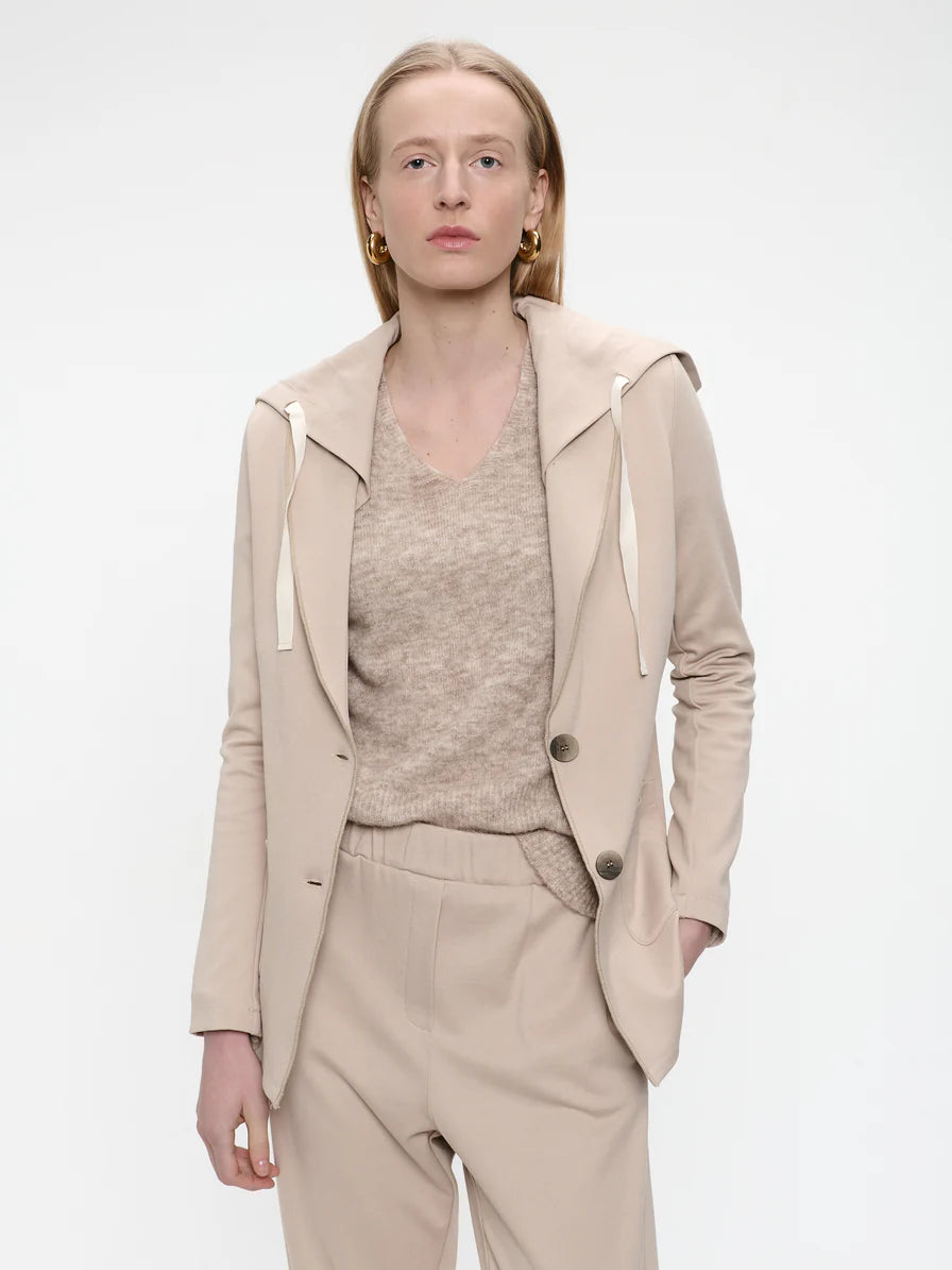 Emy Hoodie Blazer in Beige