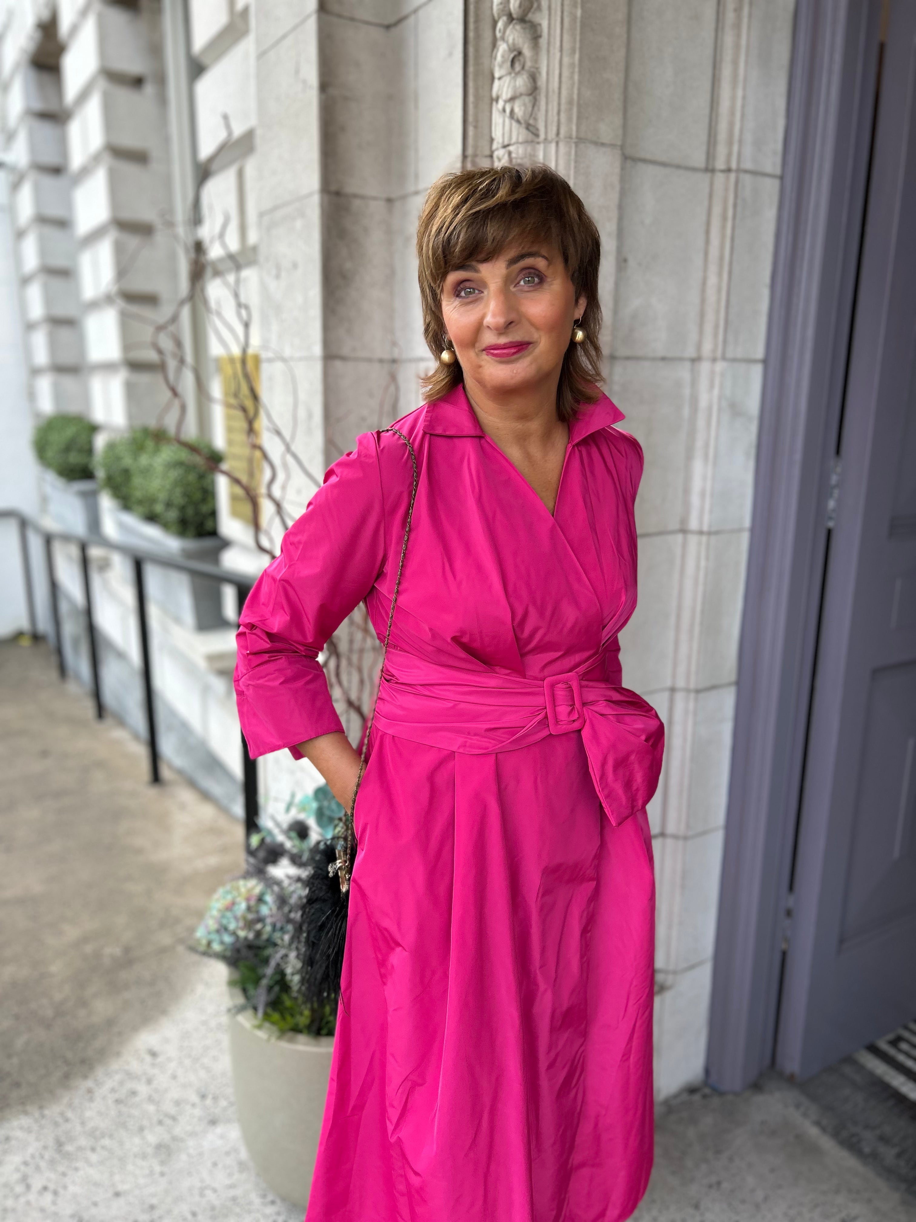Penelope Midi Dress in Pink