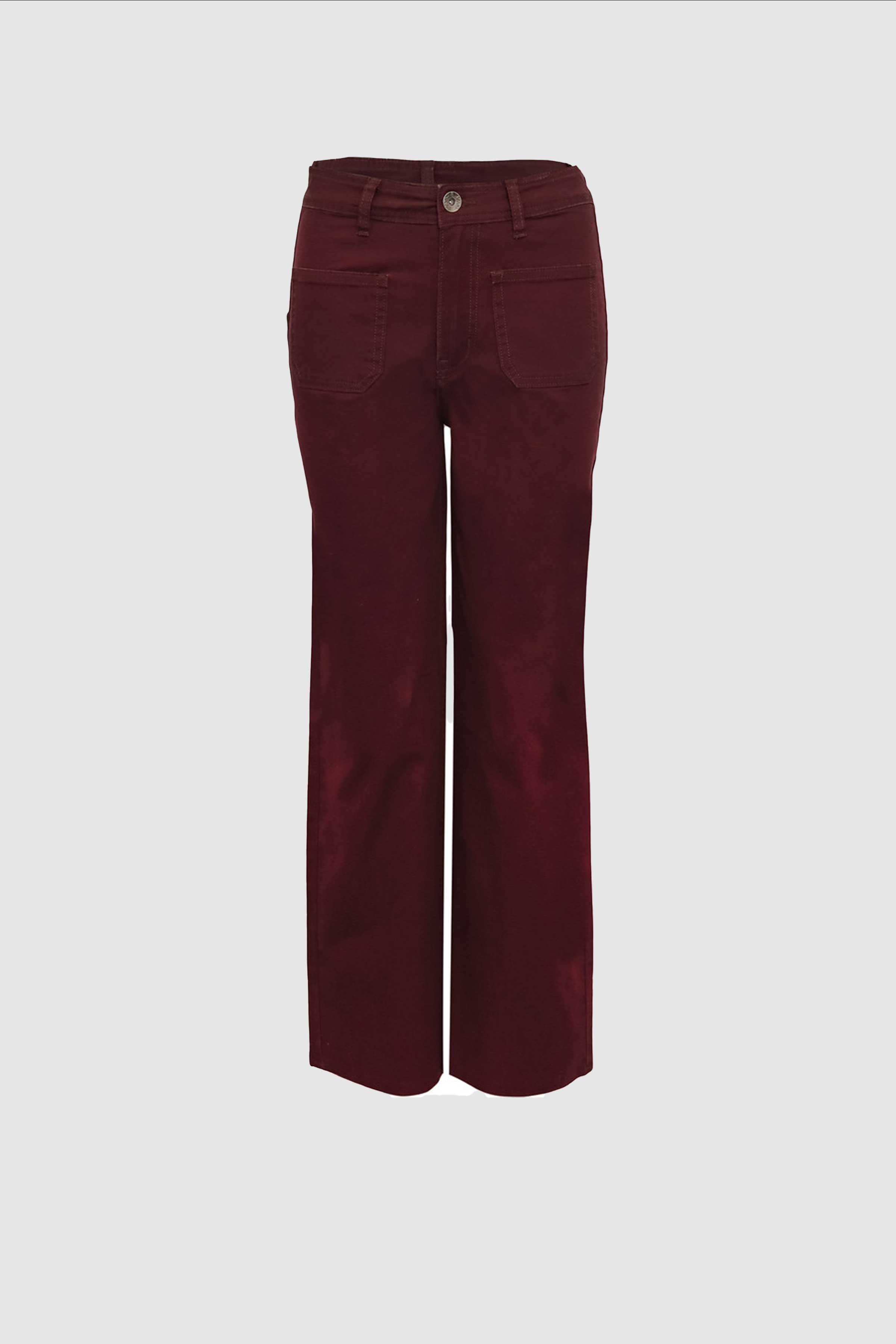 Hepburn Pants in Wine