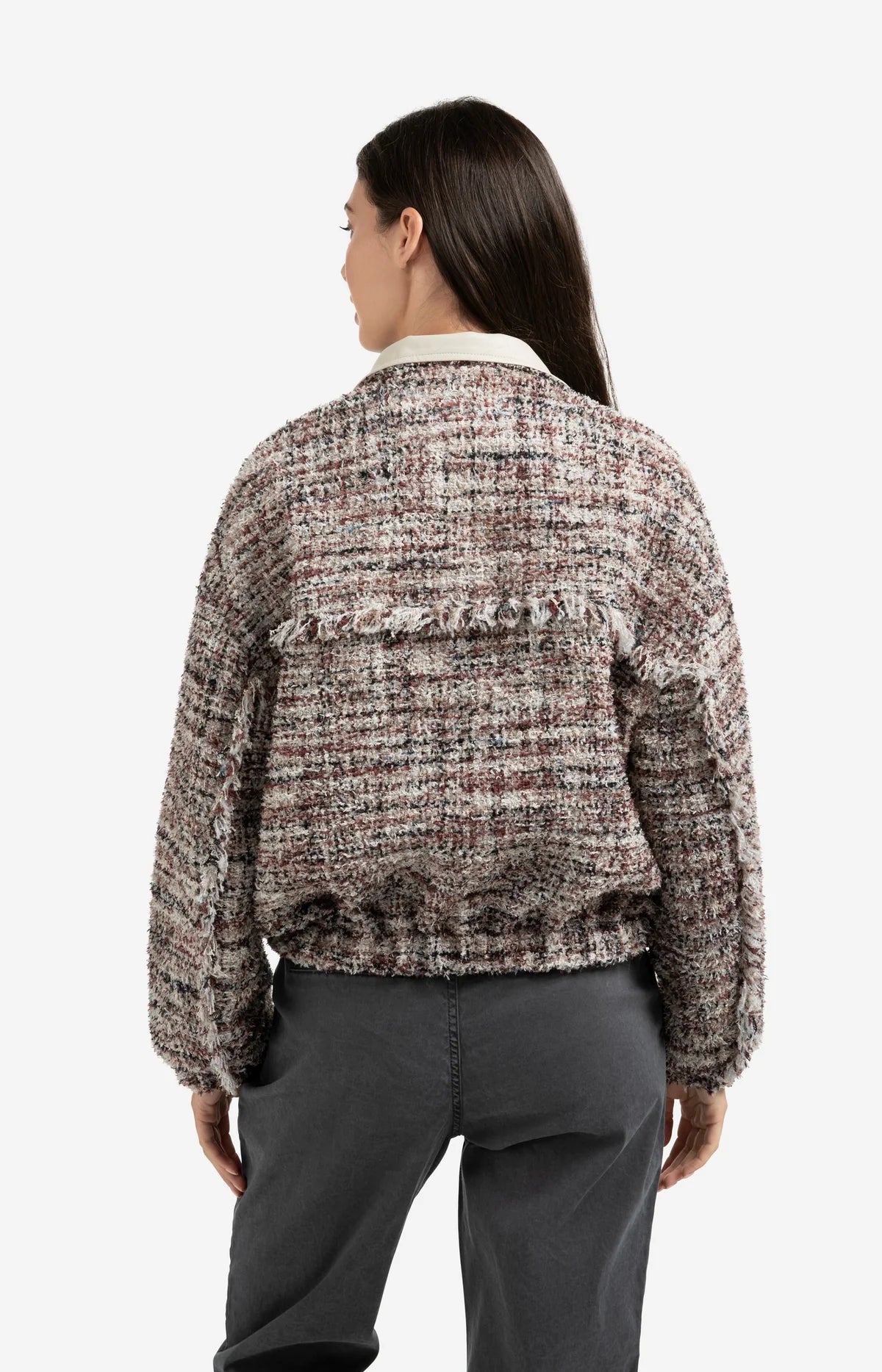 Boucle Jacket in Blush Pink