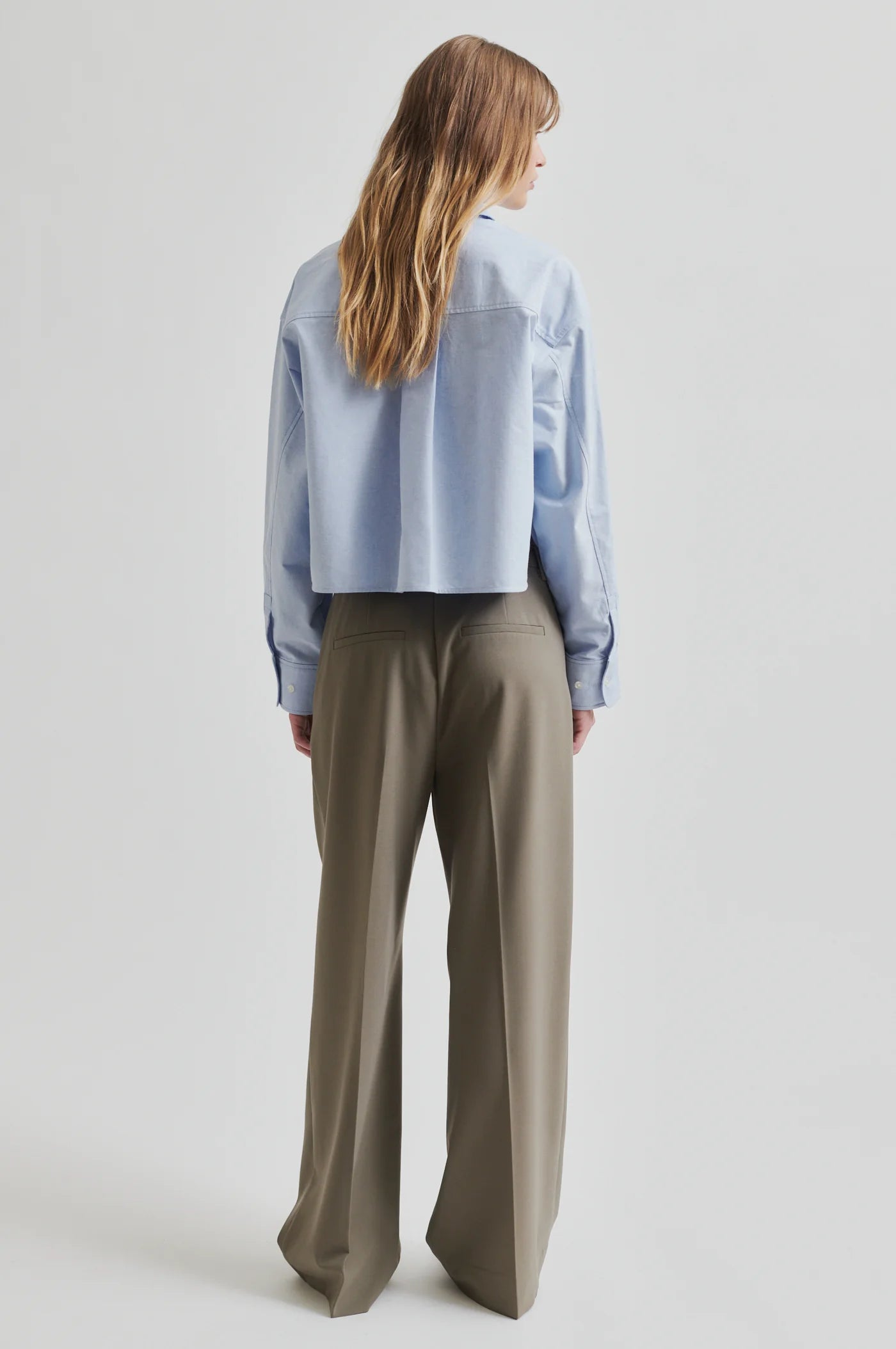 Baulo Cropped Shirt in Cashmere Blue